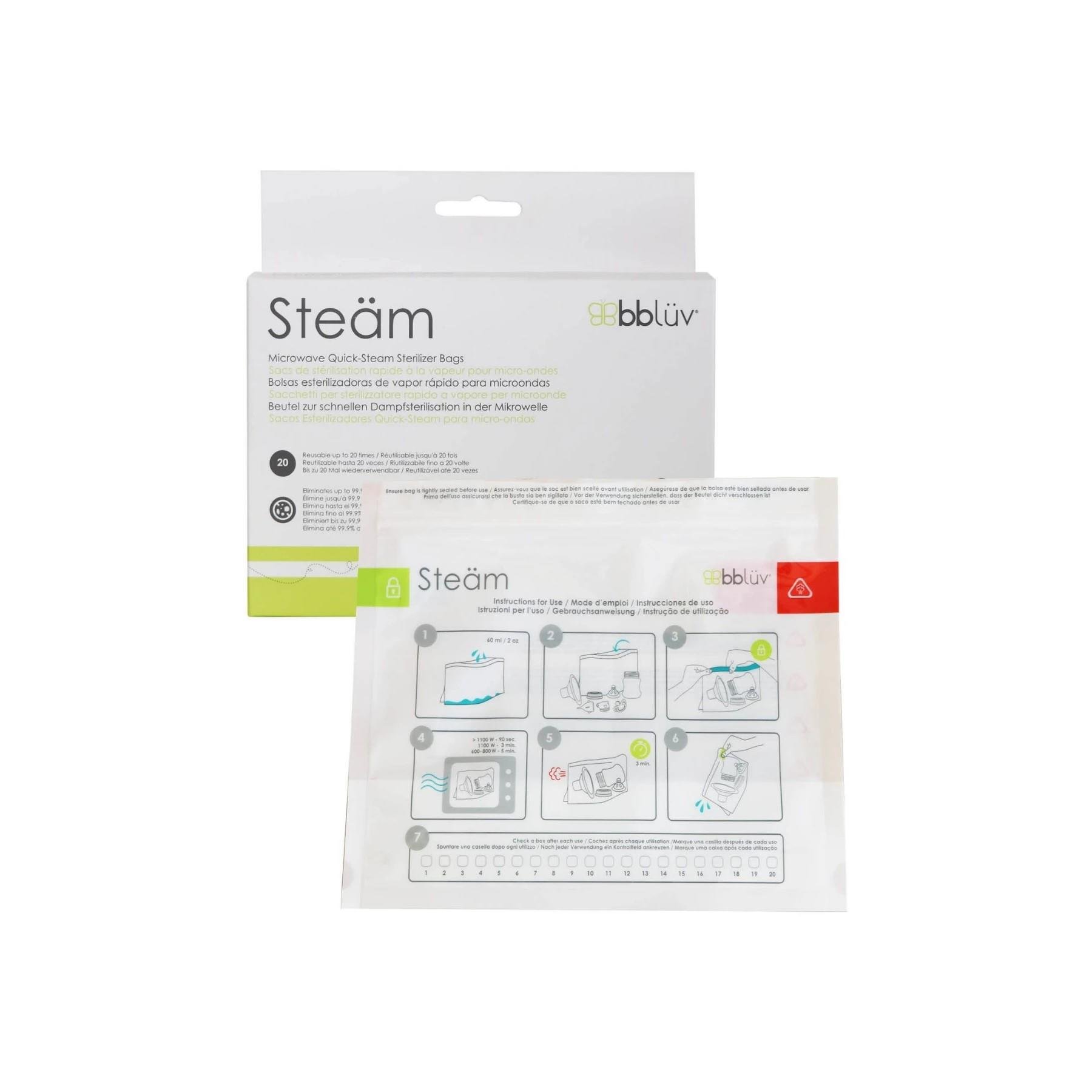 Bblüv Steäm Mikrodalga Sterilizasyon Poşeti