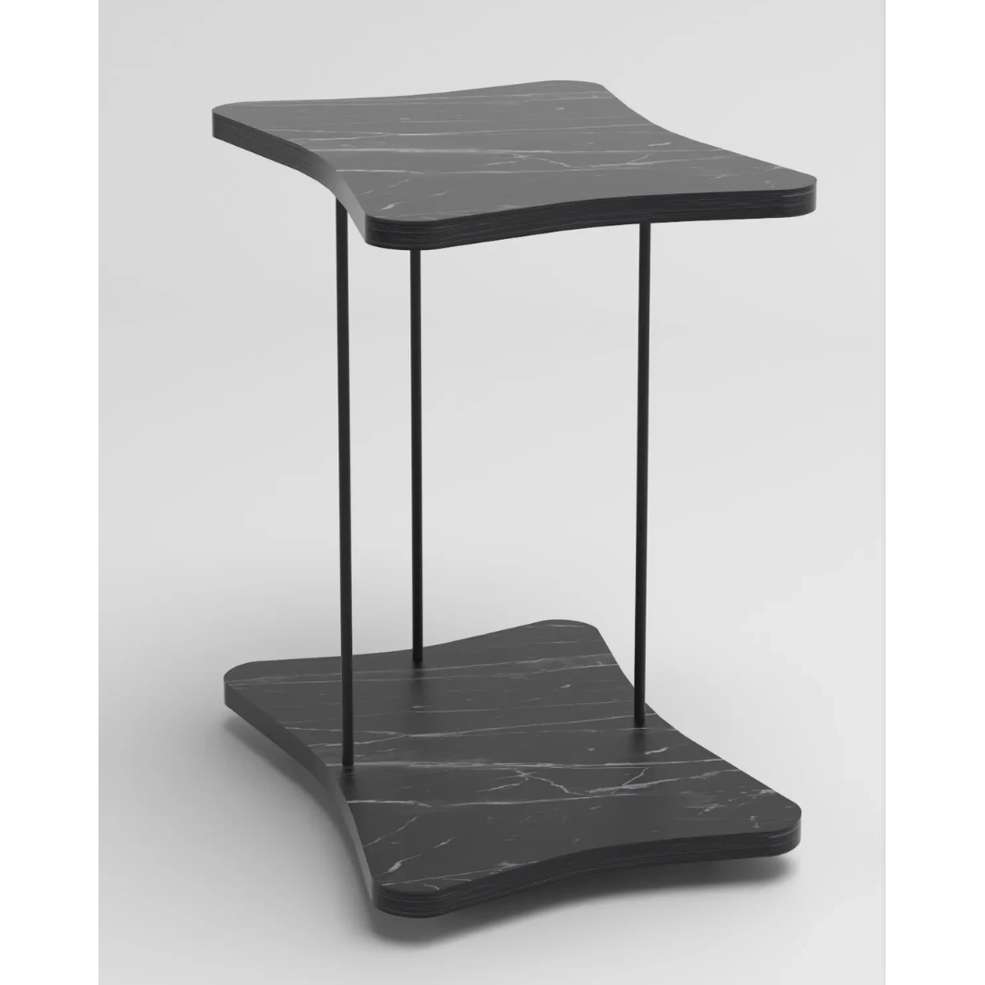 Gold Falez Tekerlekli Yan Sehpa Bendir