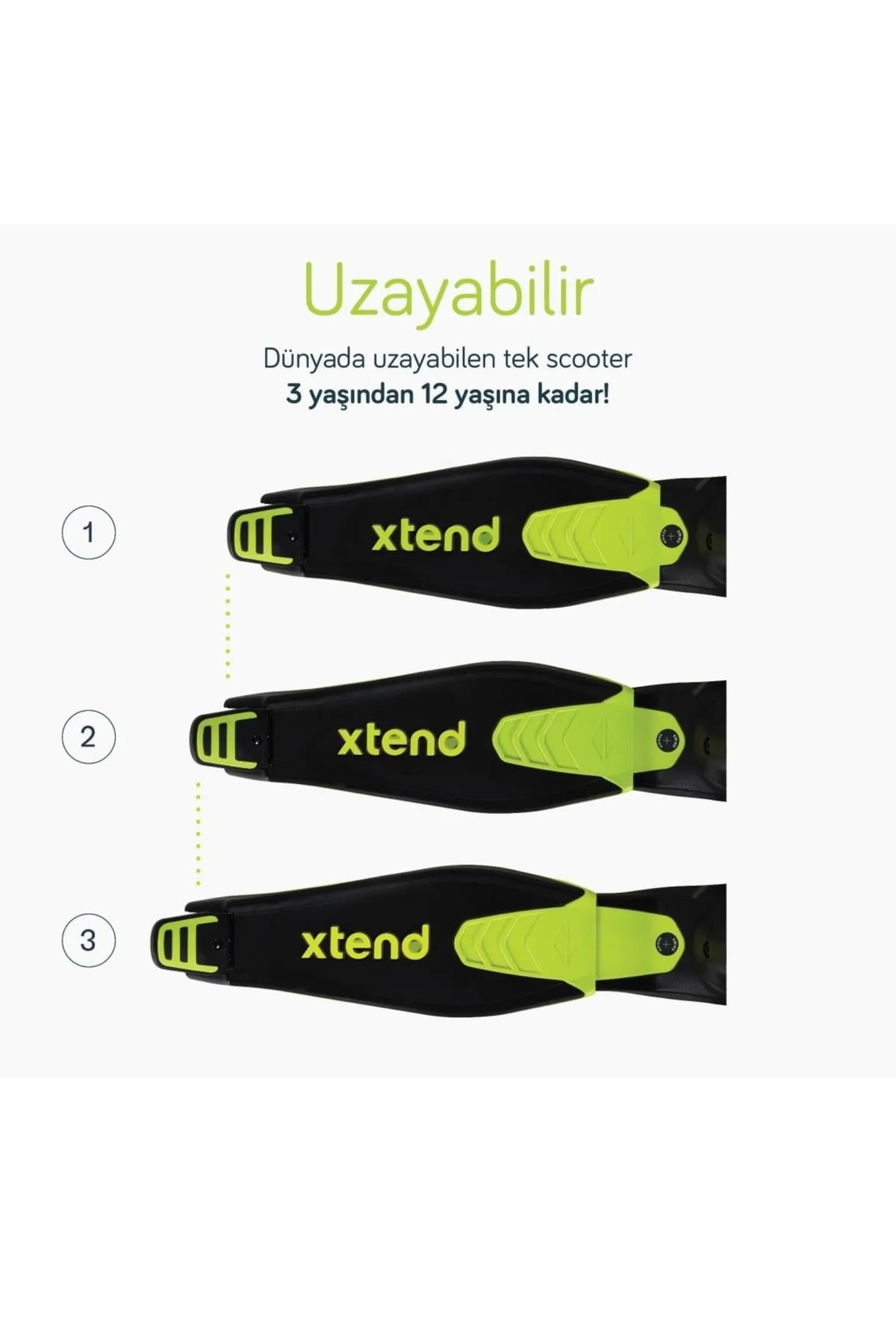 smarTrike Xtend Ride On Sarı Ebeveyn Kontrollü 3 Tekerlekli Çocuk Scooter