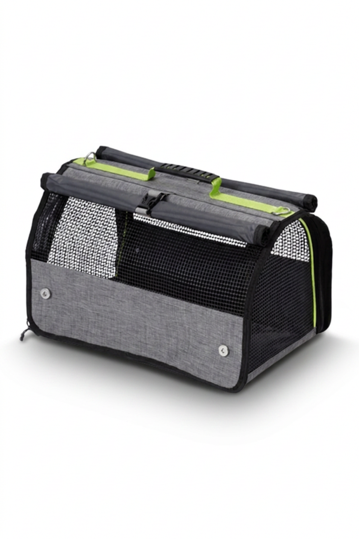 Reyo Brave Paws Flybag Plastik Yırtılmaz Fileli Kedi Ve Köpek Taşıma Çantası Seyahat Çantası Gri 45x25x26cm