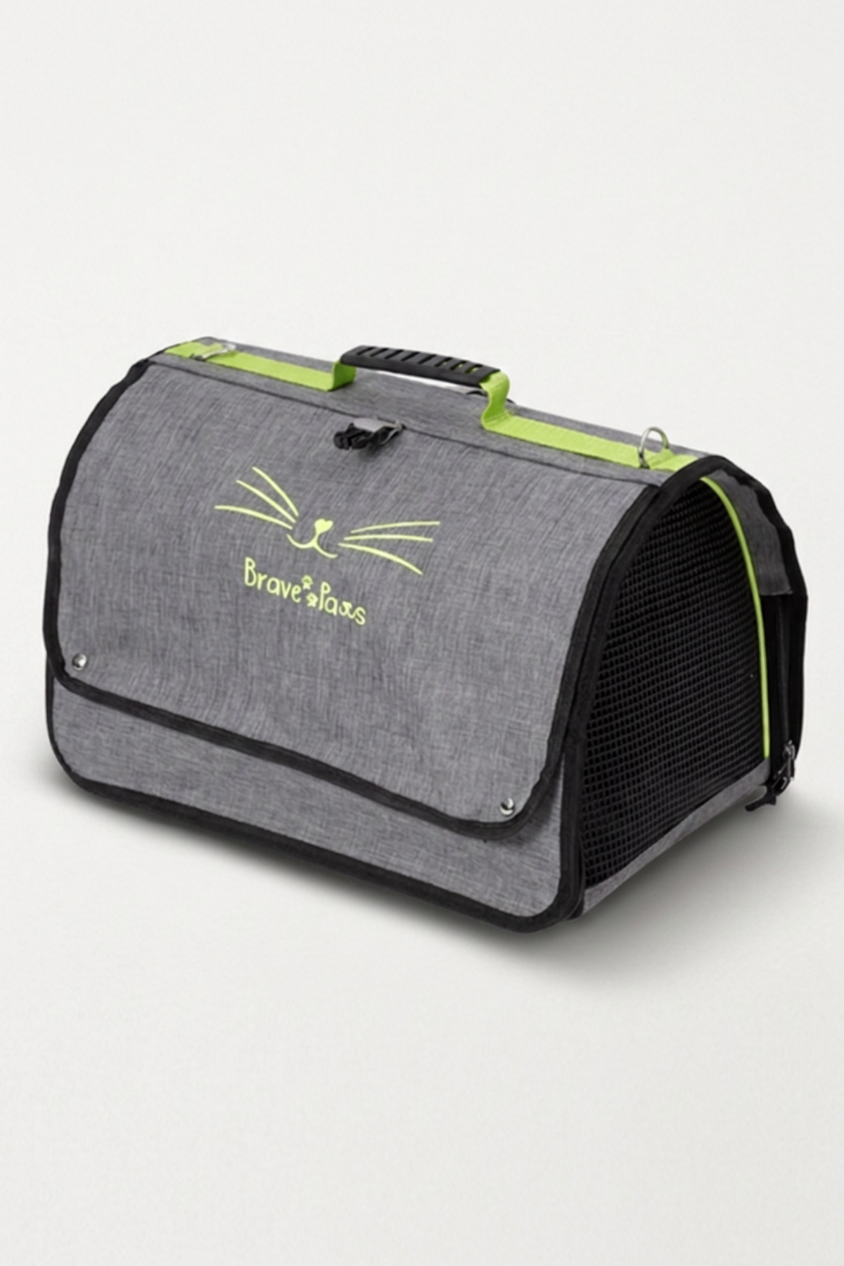 Reyo Brave Paws Flybag Plastik Yırtılmaz Fileli Kedi Ve Köpek Taşıma Çantası Seyahat Çantası Gri 45x25x26cm