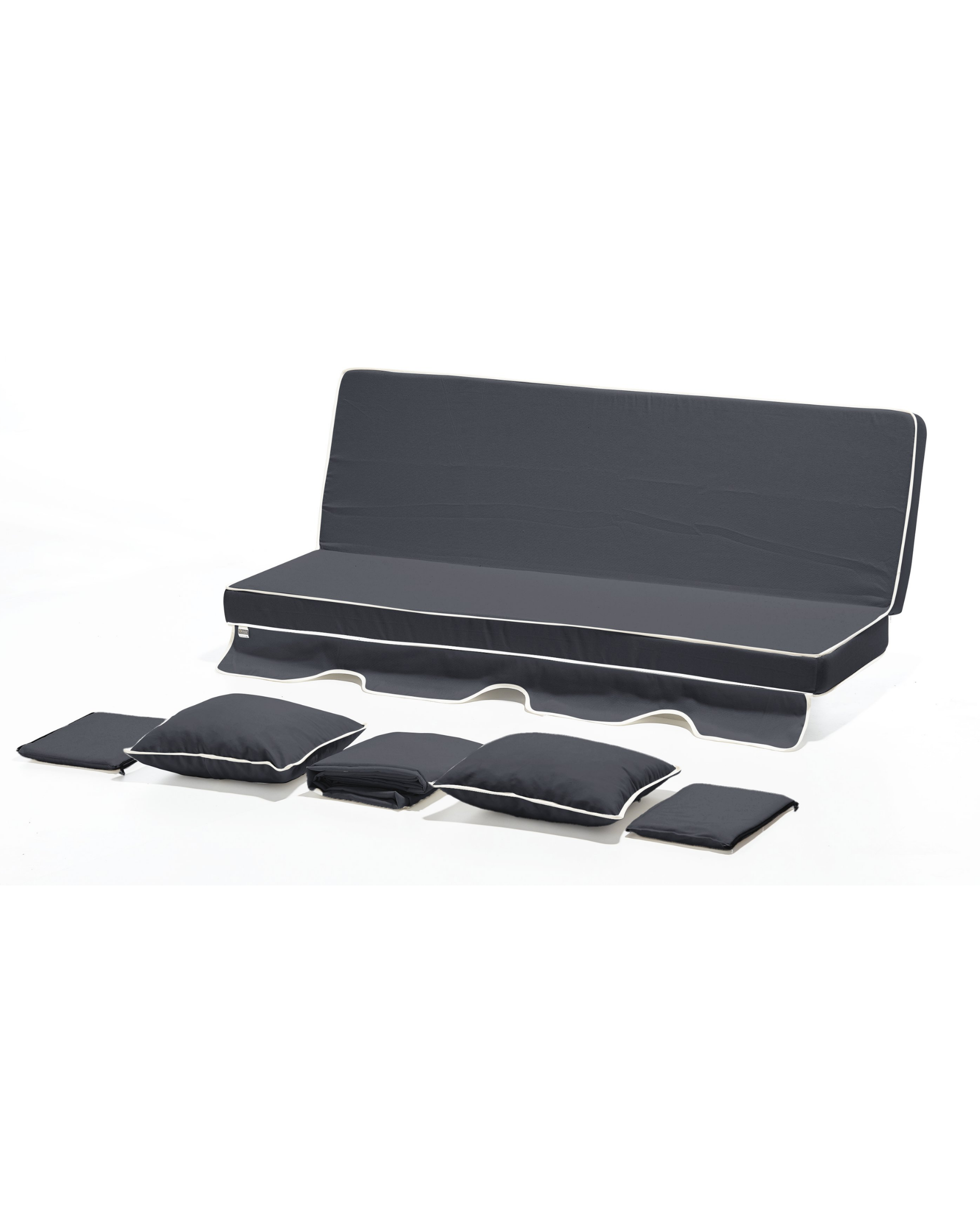 Erinöz Salıncak Minder Kılıf Takımı 3 Kişilik (Süngersiz) - Antrasit