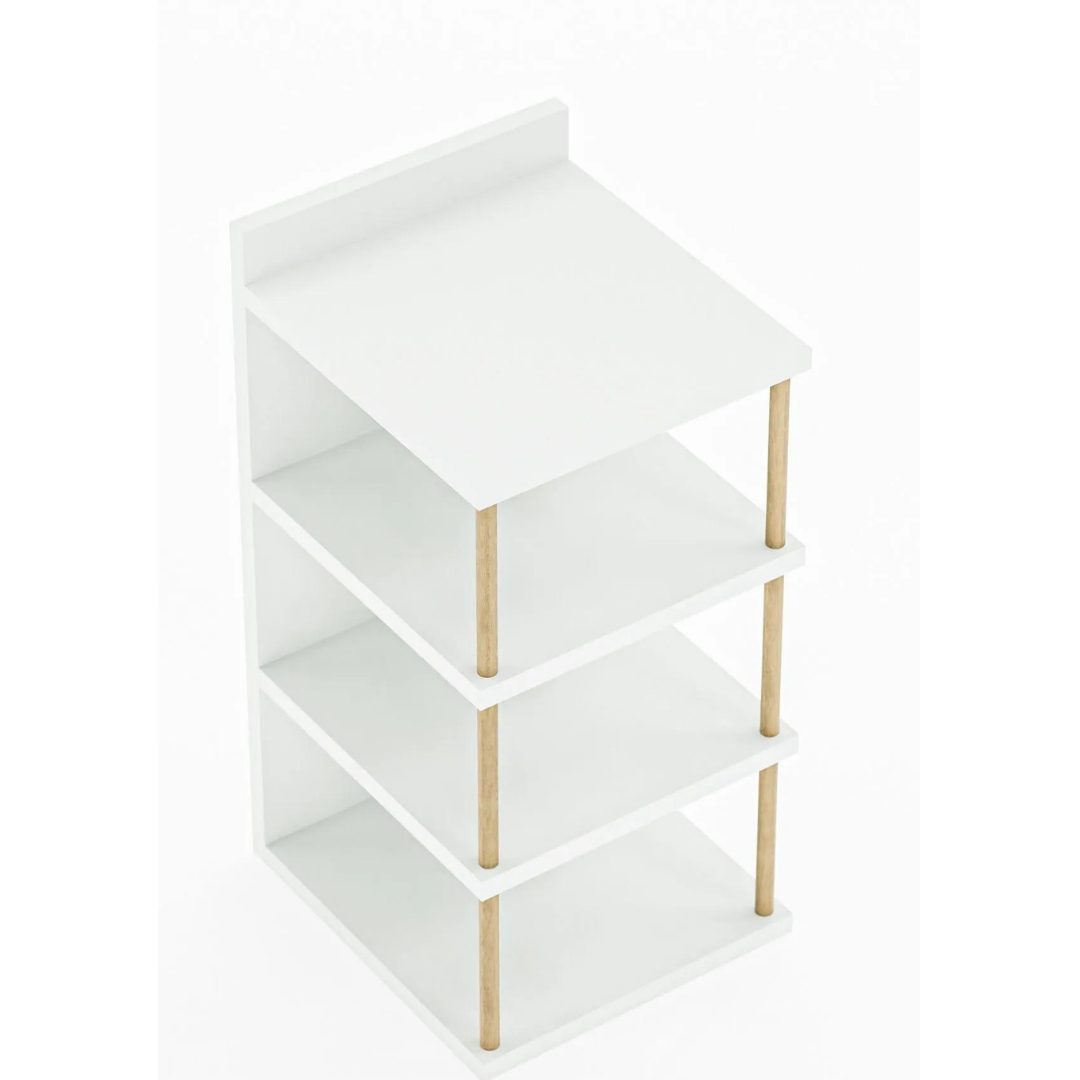 interGO Çok Amaçlı 4 Raflı Ayakkabılık, Banyo, Mutfak Düzenleyici Organizer Beyaz