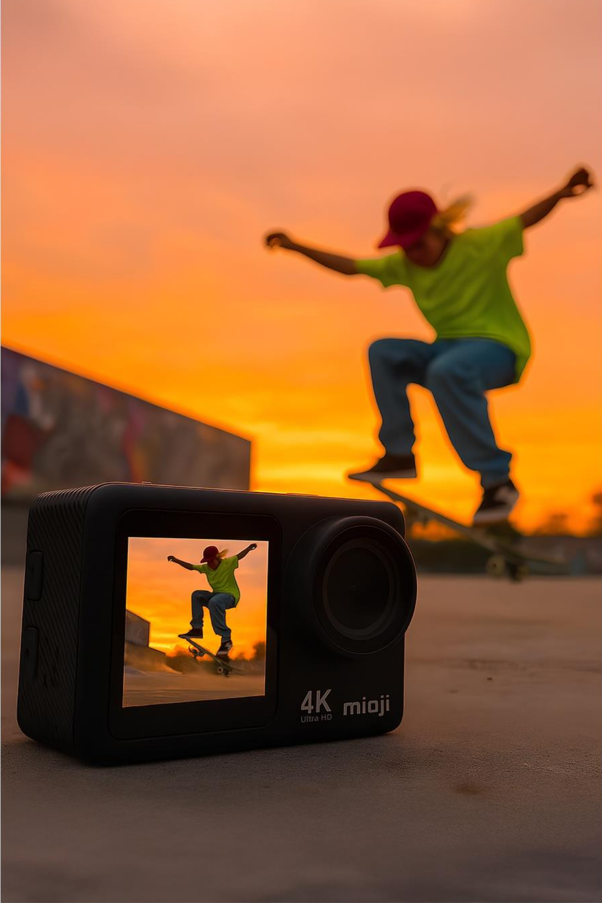 Mioji Action 12X 4K 60FPS 20MP Çift Ekran 170° Aksiyon Kamerası