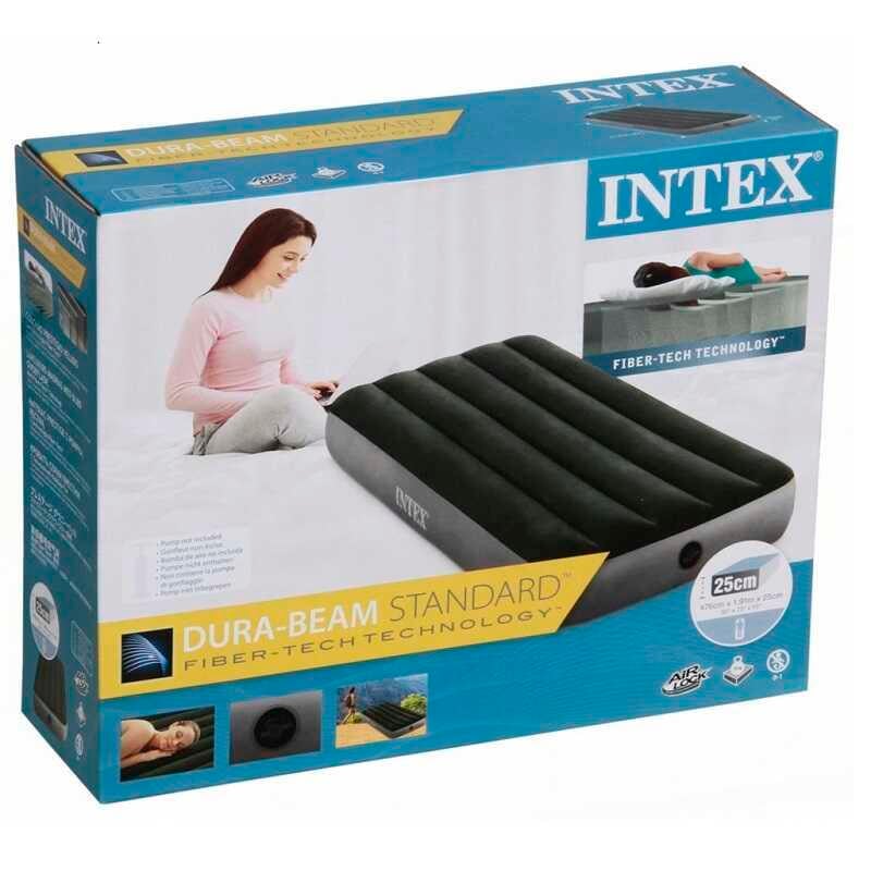 Intex Fiber-Tech Dura-Beam 76x191x25 CM Yeşil Kamp Yatağı