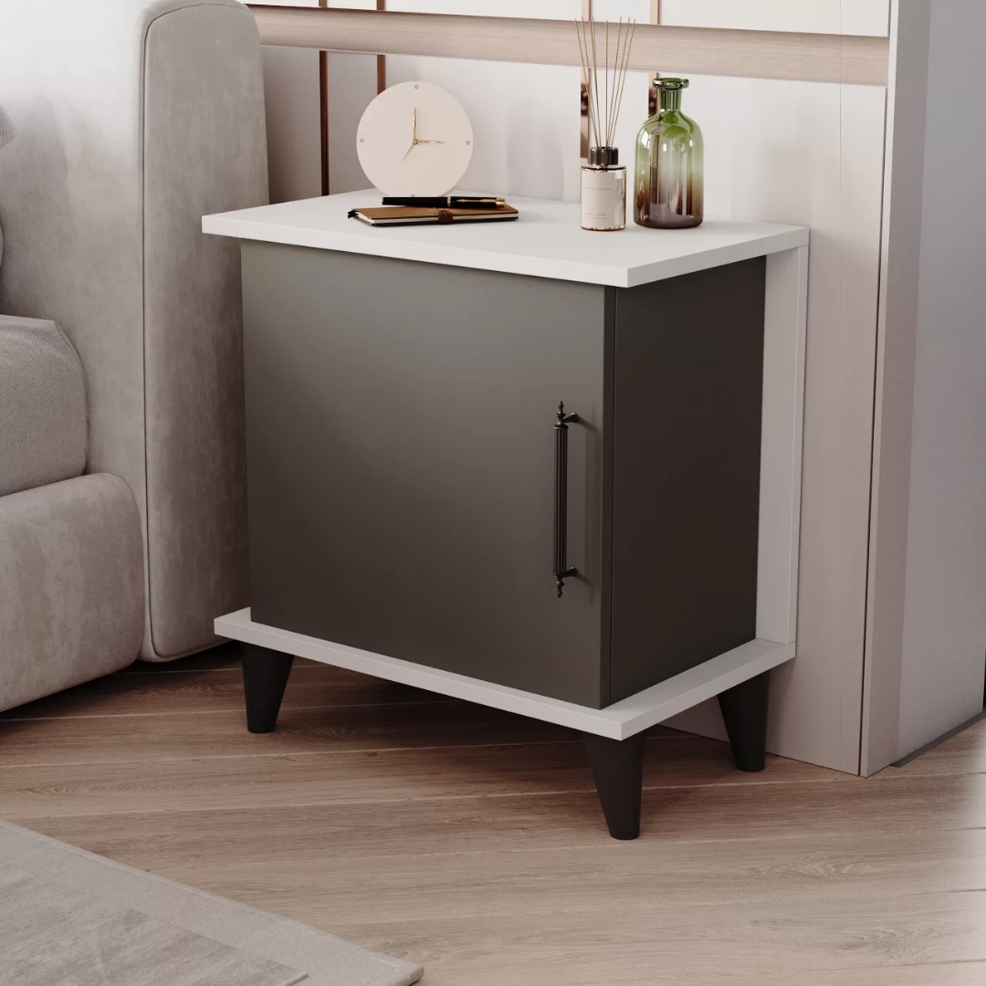 Enda Home Adela Raflı Modern Komodin Antrasit