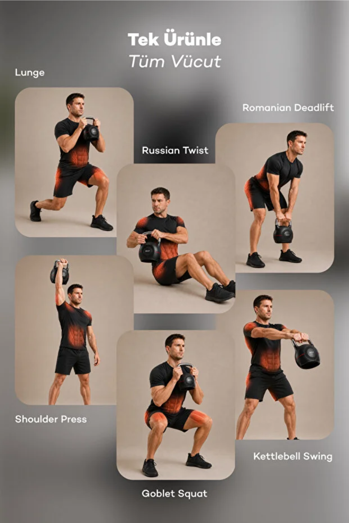 Bezt Pro Ayarlanabilir Kettlebell 20 Kg Siyah - Çok Fonksiyonlu Ağırlık Ayarlı Döküm Kettlebell