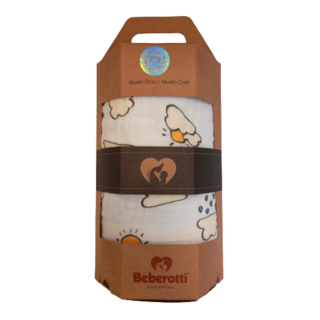 Reyo Beberotti Müslin Tekli Örtü Bulut 120 cm