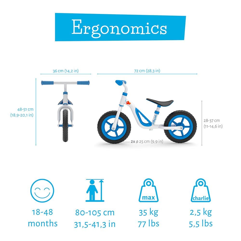 Chillafish Charlie - Denge Bisikleti (10 inç) - Mavi