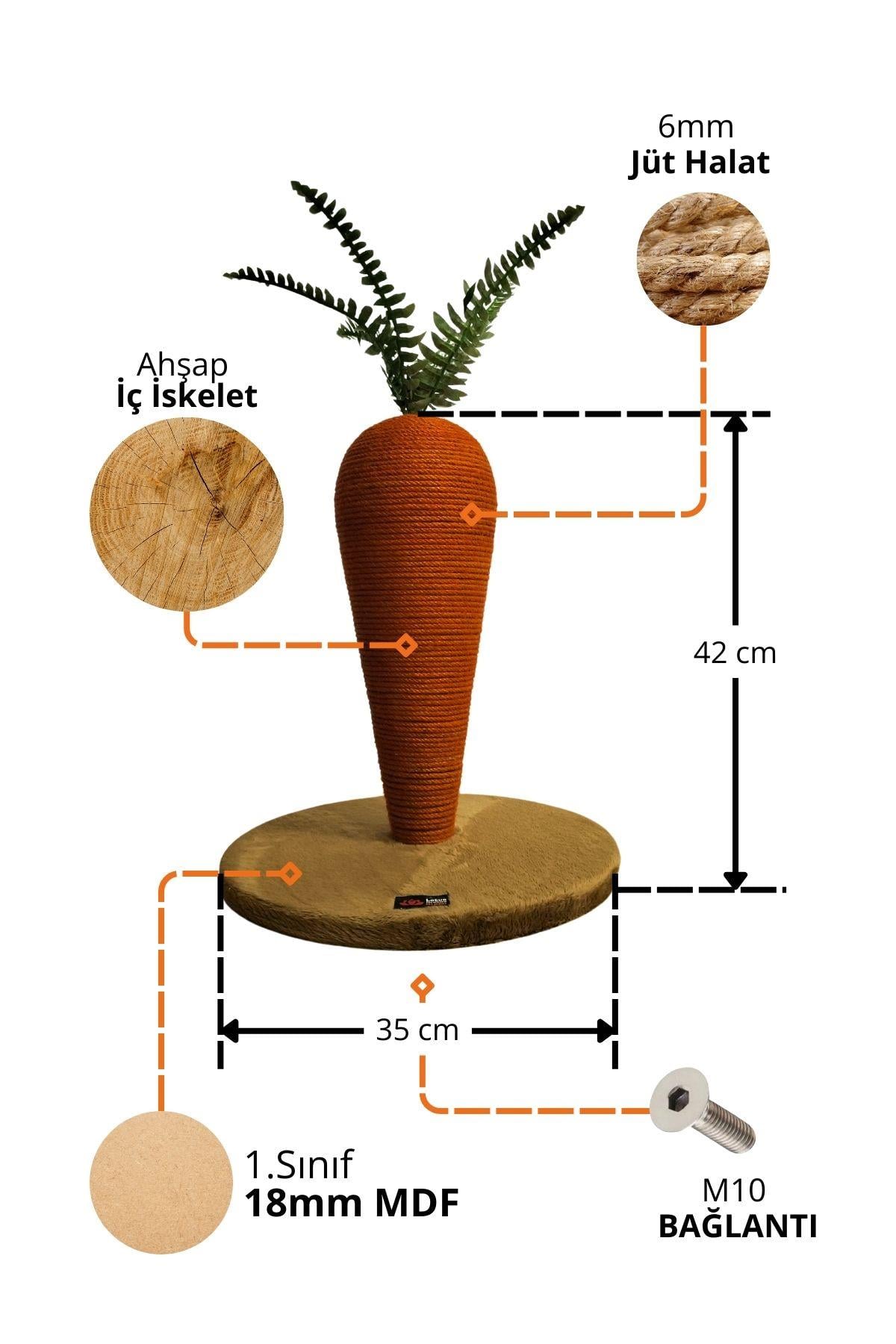 Lotus Pet Design Havuç Tırmalama Tahtası Kedi Tırmalama Tahtası