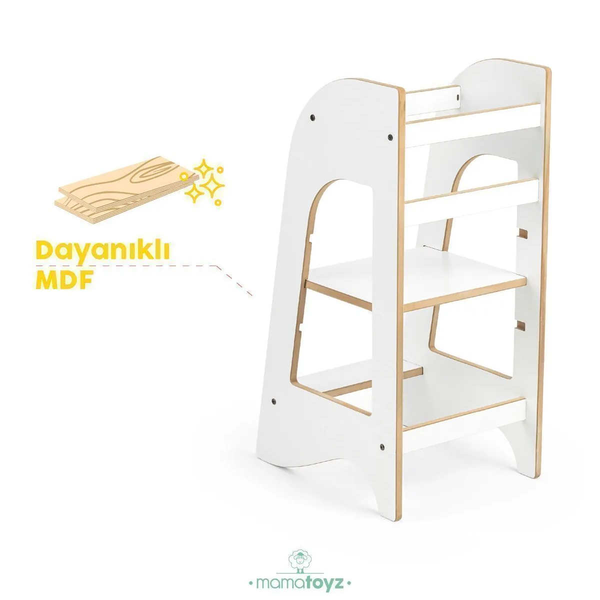 Mamatoyz Öğrenme Kulesi Beyaz- Mdf 07KM