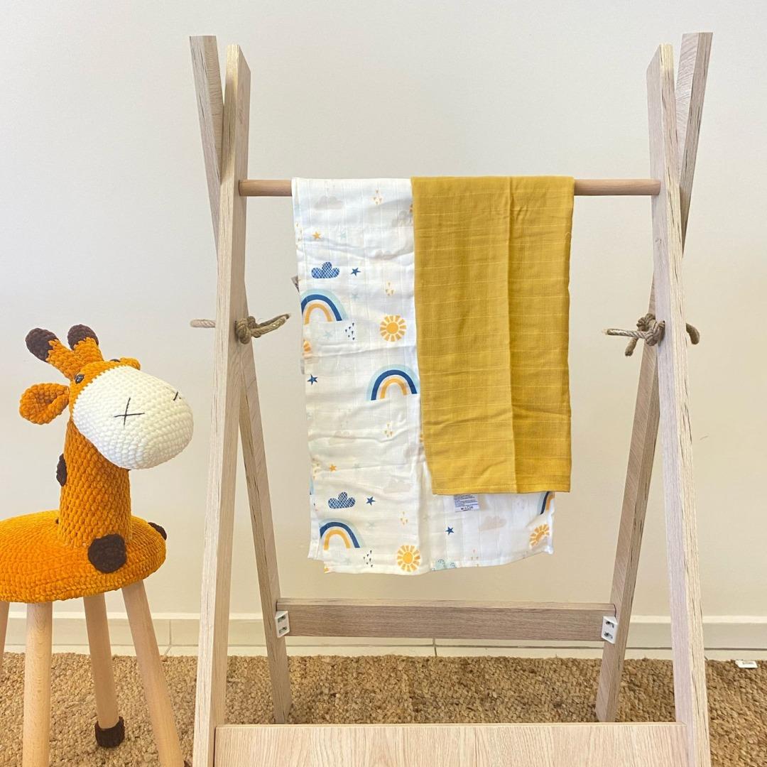 Reyo Beberotti Müslin 2'li Örtü Sarı Güneş