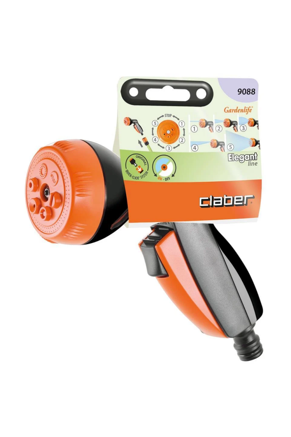 Claber 9088 Elegant 5 Fonksiyonlu Sulama Başlığı