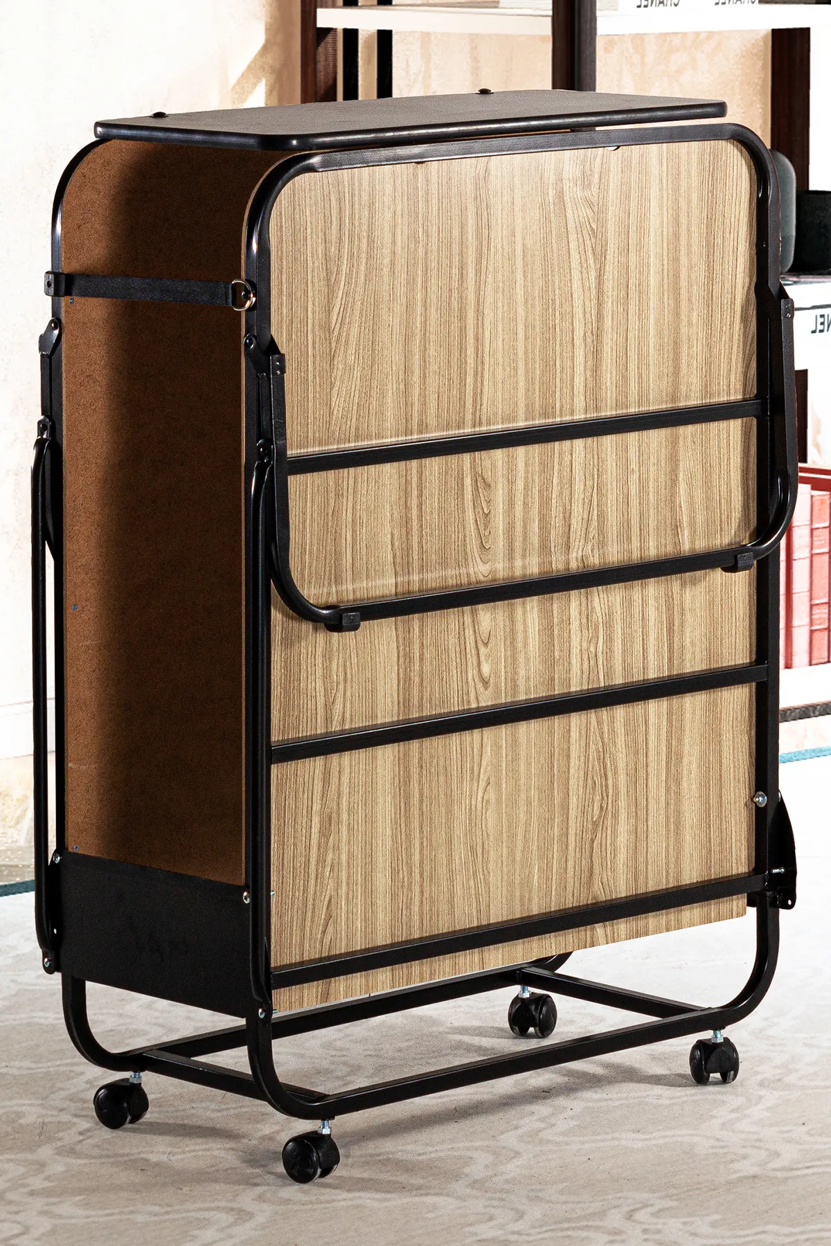 Niron Katlanır Yatak | 80x190 Cm Katlanabilir Portatif Karyola Ve Ortopedik Yaylı Yatak