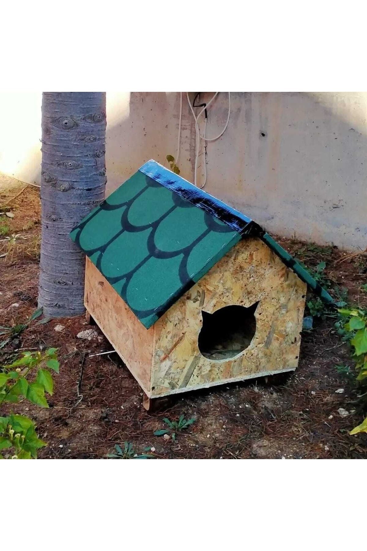 Msay 30x40x50cm Orta Boy Yetişkin Kedi Evi, Sokak Canları için Kedi Barınağı, Yağmur ve Rüzgara Dayanıklı Kedi Yuvası (Demonte Gönderim)