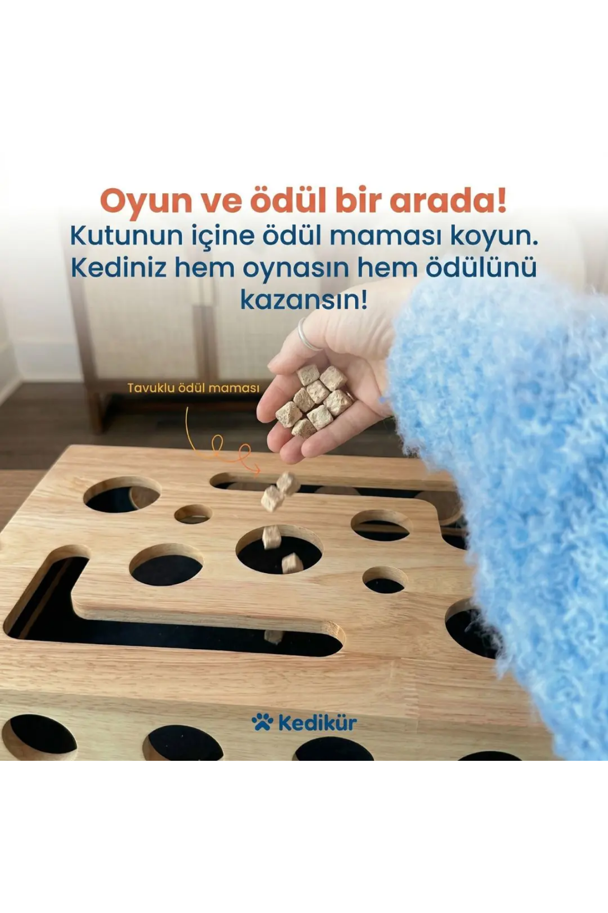 Reyo Pet KediKür Kedi Tırmalama ve Oyun Kutusu – Tırnak Törpüleyici İnteraktif Kedi Oyuncağı