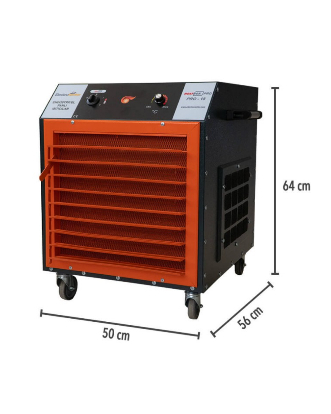 Heatbox HBPRO18000F Pro 18000W Trifaze Elektrikli Fanlı Isıtıcı Füme