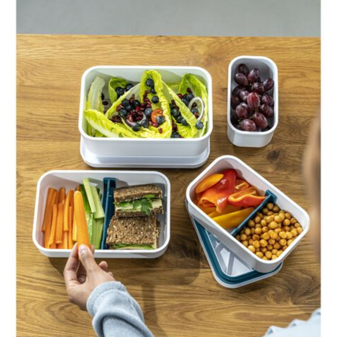 Zwilling 368013100 Fresh & Save Vakumlu Yemek Taşıma Kabı, L, Plastik, Beyaz-Akdeniz Mavisi