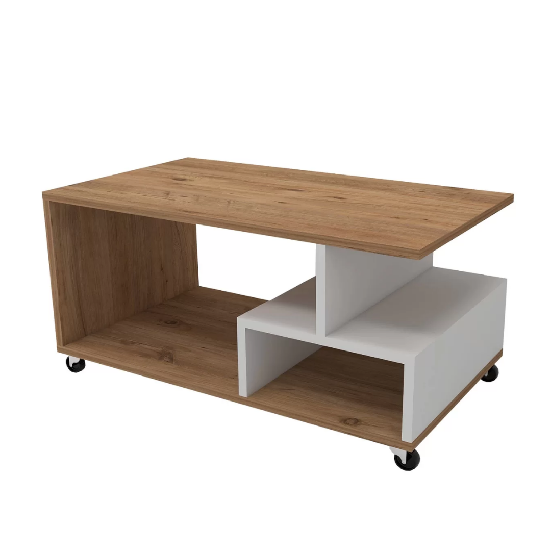 Enda Home Sultan Tekerli Orta Sehpa 86,5x50 cm Atlantik Çam