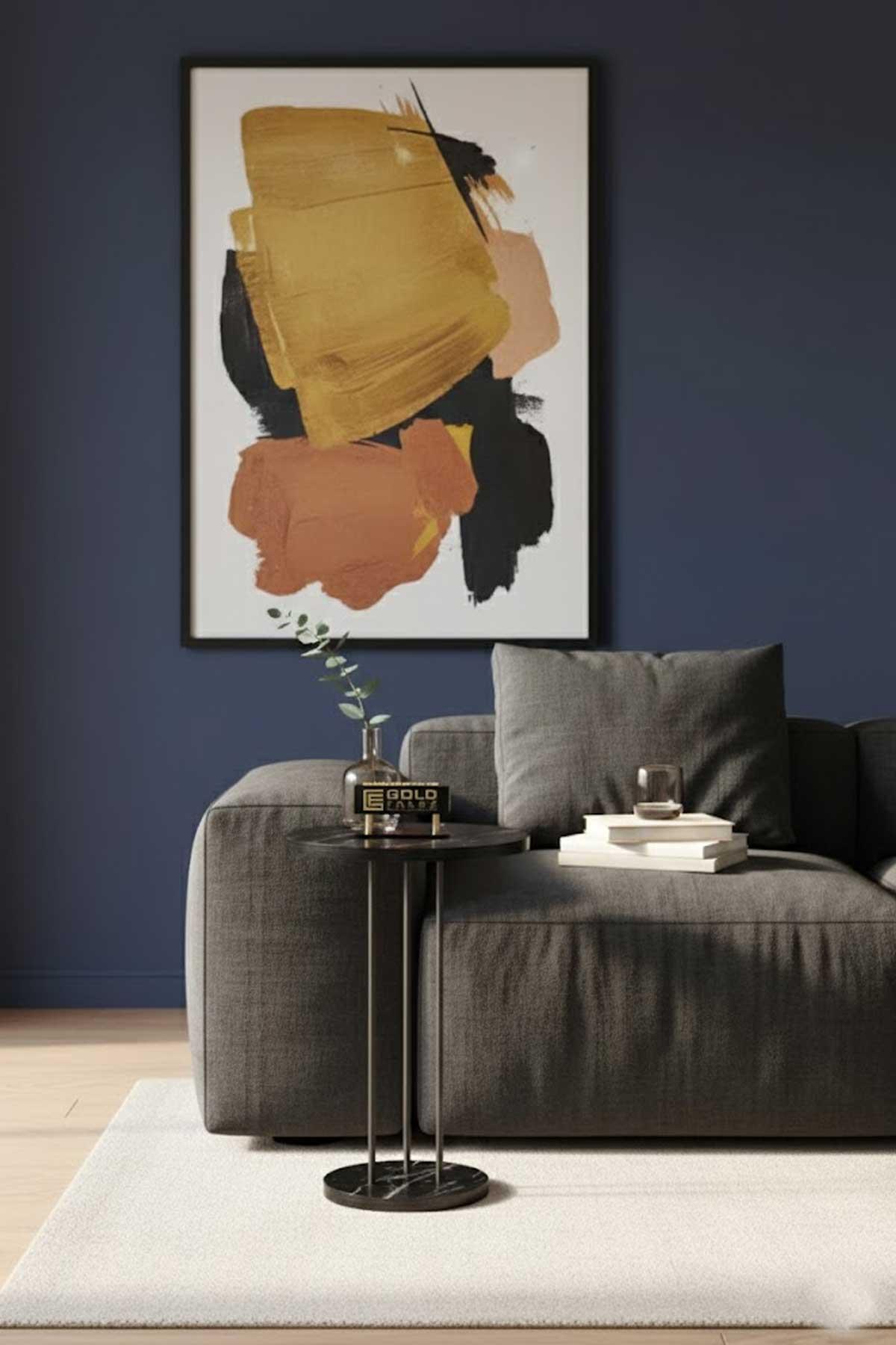 Reyo Falez Siyah Terra Zigon Sehpa