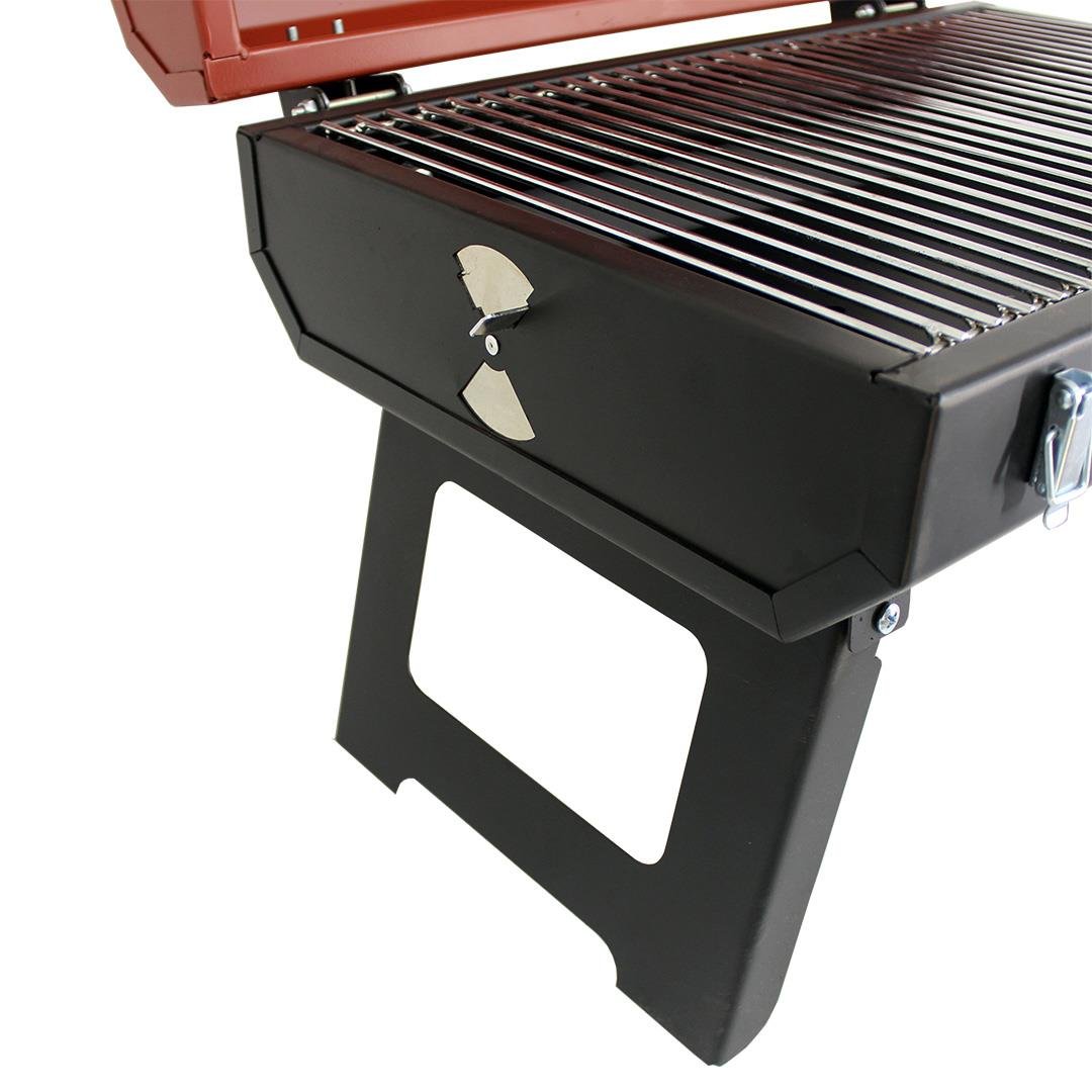 Grillmate Voyager Kilitli Portatif Barbekü Mangal-Kırmızı