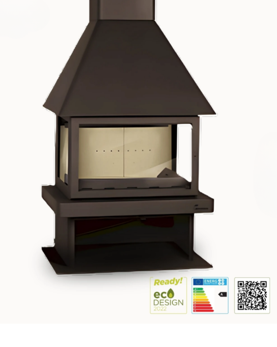 Lacunza CM Metal 7-14 kW Metal Odun Sobası Şömine