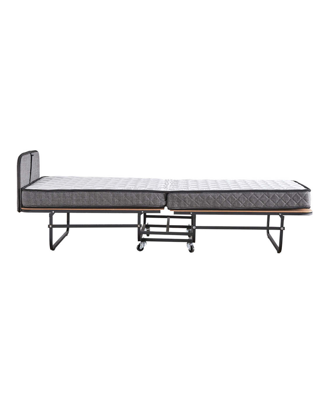 Niron Premium Katlanır Yatak 90x200 cm Paket Yaylı Lüks Yatak ve Kaydırmaz Kumaş Kaplı Karyola