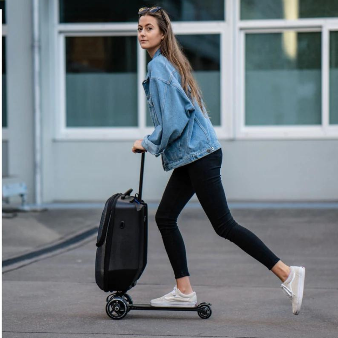 Micro Ride On Scooter Luggage 4.0 Bagaj Valiz Çanta Siyah 