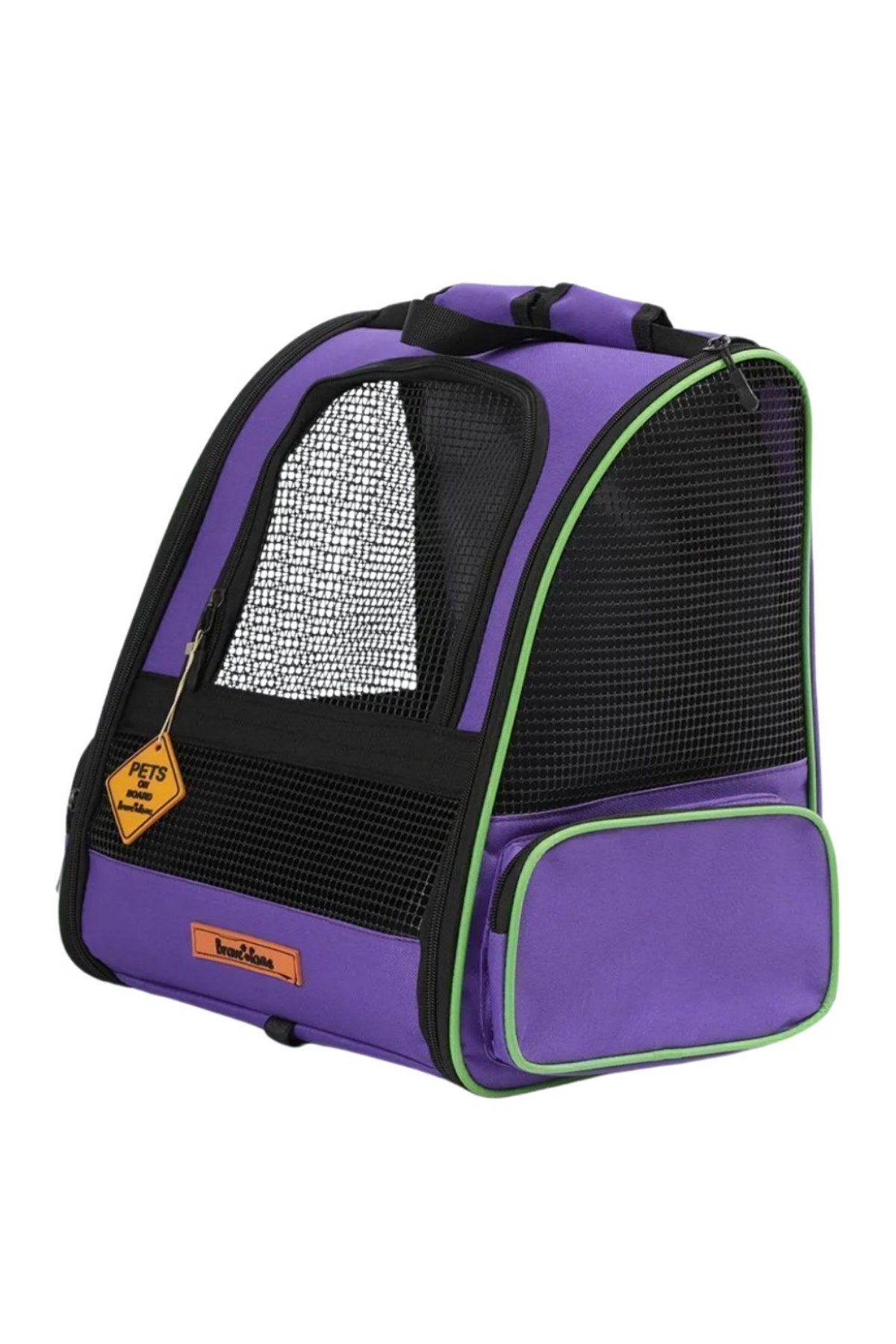 Reyo Brave Paws Plastik Fileli Piramit Model Yıkanabilir Kedi ve Köpek Çantası Mor