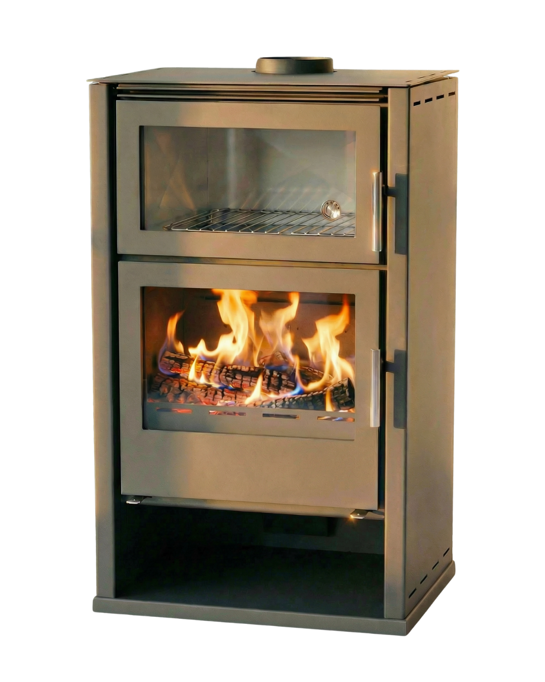 Goldfire Linea 11,5kW Odunluk ve Fırınlı Çelik Soba Şömine