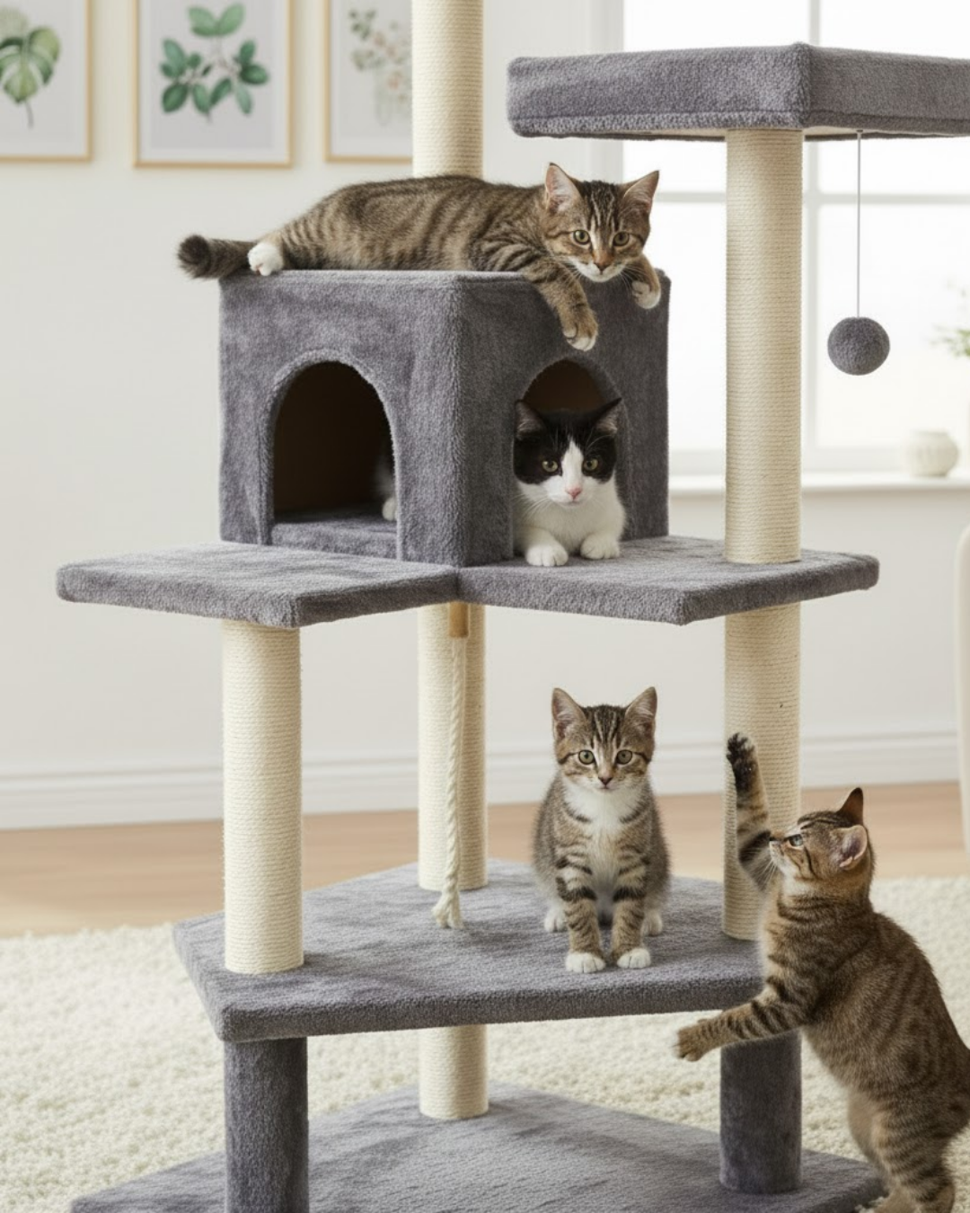 Reyo Pet Amazon Kedi Tırmalama Evi Platformu