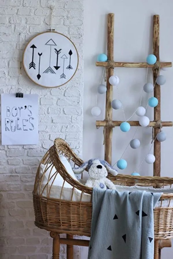 Boule De Petite Blue-Gray Işıklı Top Aydınlatma