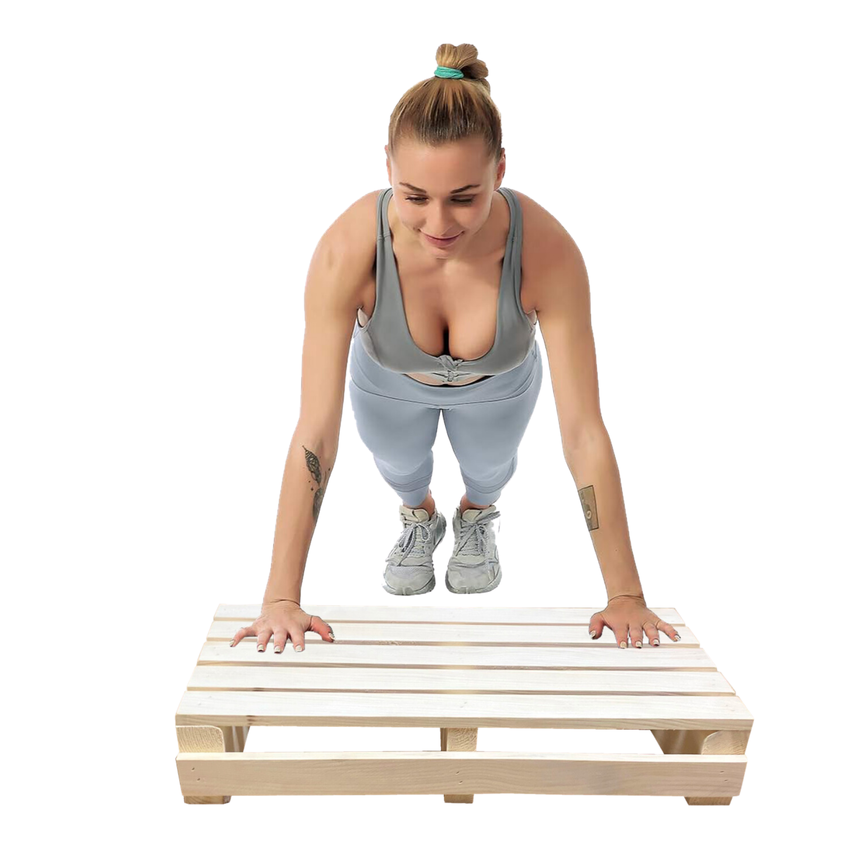 Reyo Dizayn Doğal Ahşap Ev Içi Kullanıma Uygun Kaymaz Tabanlı Step Tahtası 10x25x50 cm