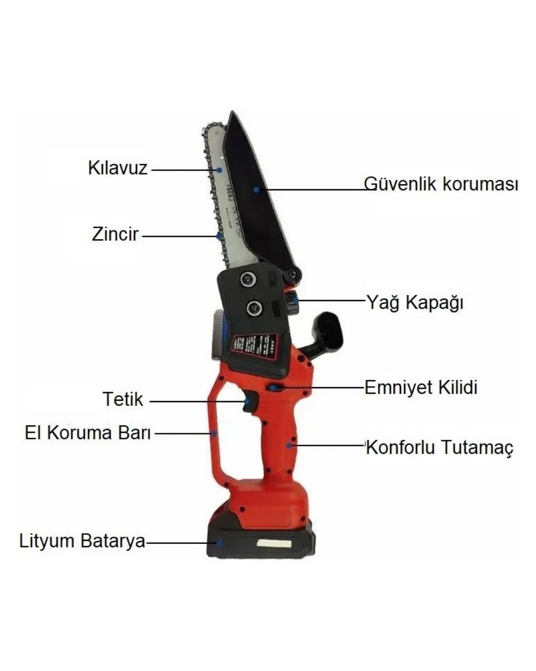 Gardenpro VST9C208 Lityum Akülü Uzatma Aparatlı Budama Testeresi