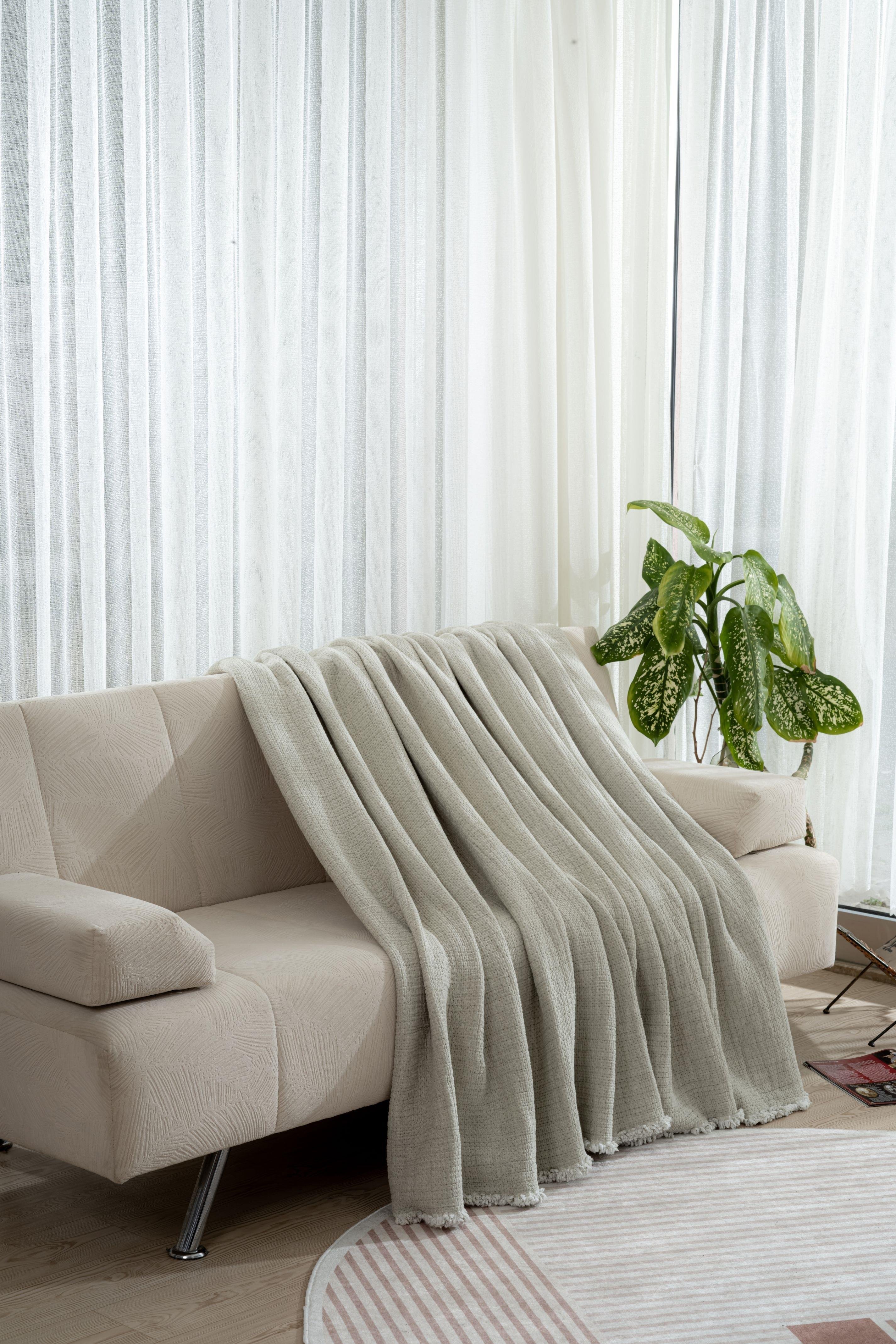 Mylasa Home Premium Müslin Yorgan 240x260 cm 100% Pamuk, Hafif ve Nefes Alabilen Yeşil