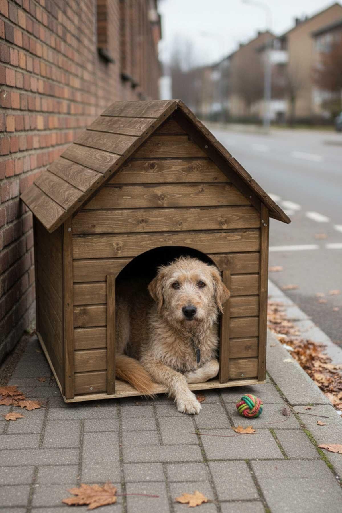 Reyo Pet Suya Soğuğa Dayanıklı Lüks Büyük Boy Ahşap Köpek Kulübesi 100x100x78 cm Ceviz
