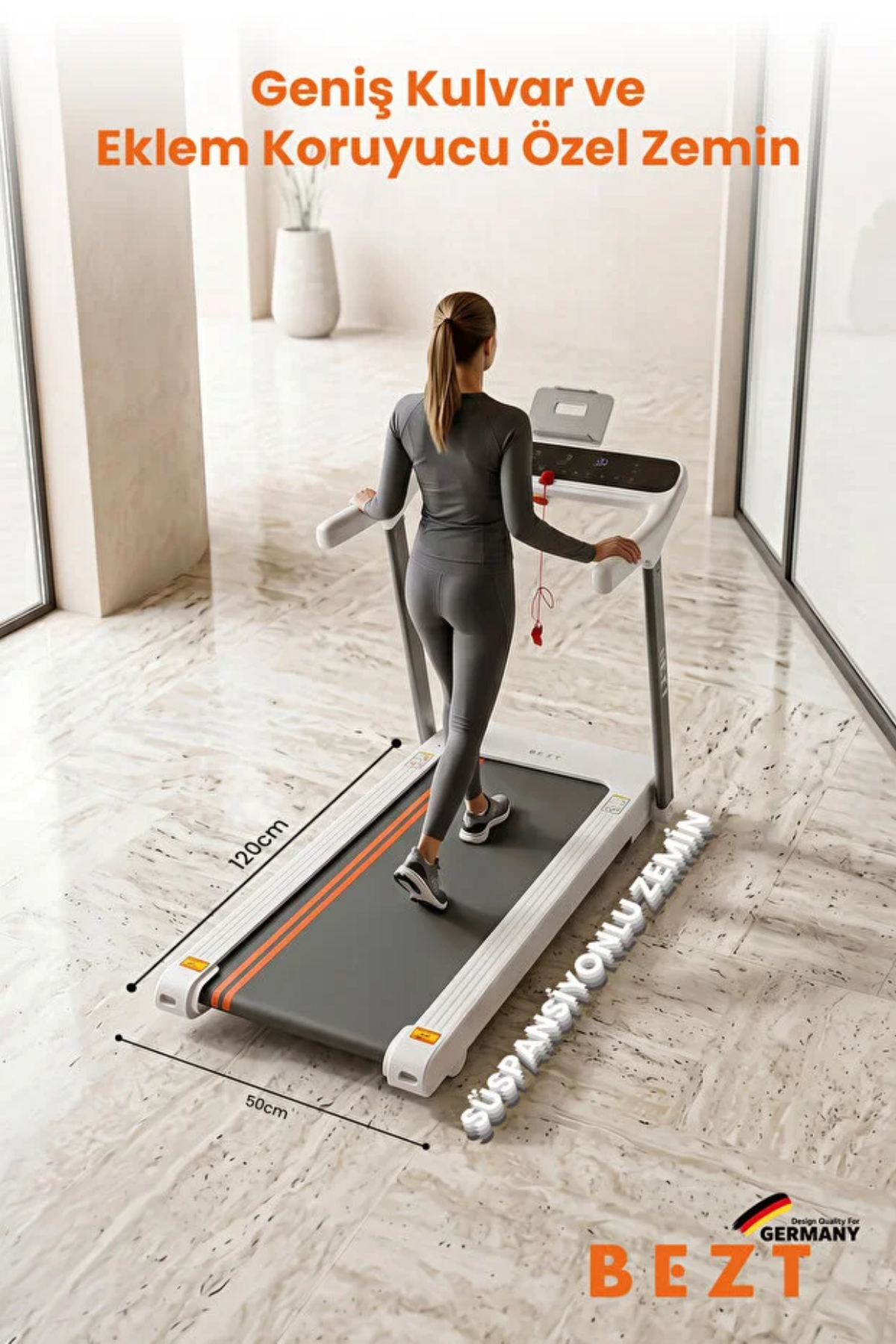 Bezt Run Smart Pro SPR600 Katlanabilir Koşu Bandı Beyaz