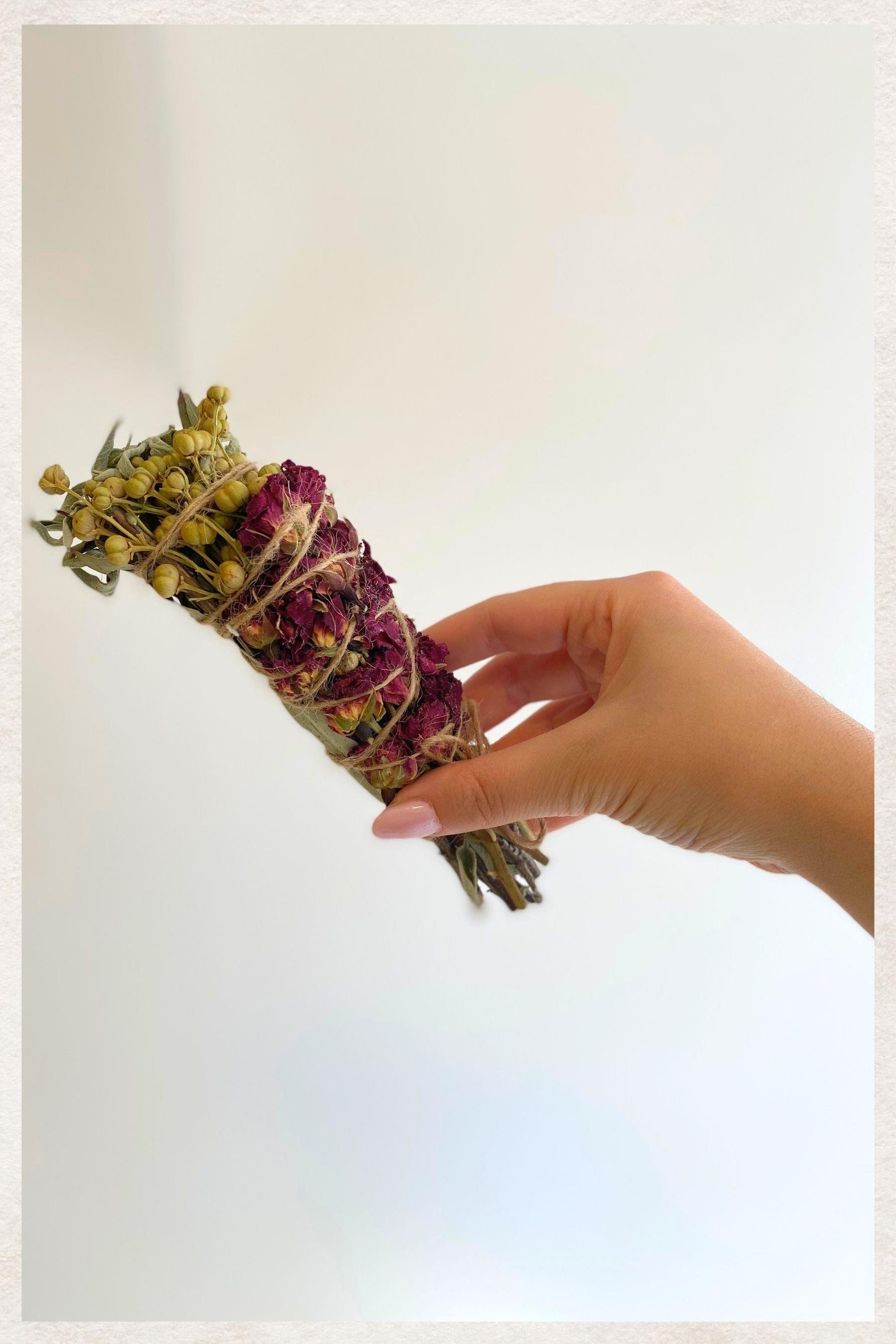 Reyo Şans ve Başarı Tütsü Demeti Arınma 3'lü Ritüel Set, 2 Adet Palo Santo ve Deniz Kabuğu ( Tuz Hediyeli)