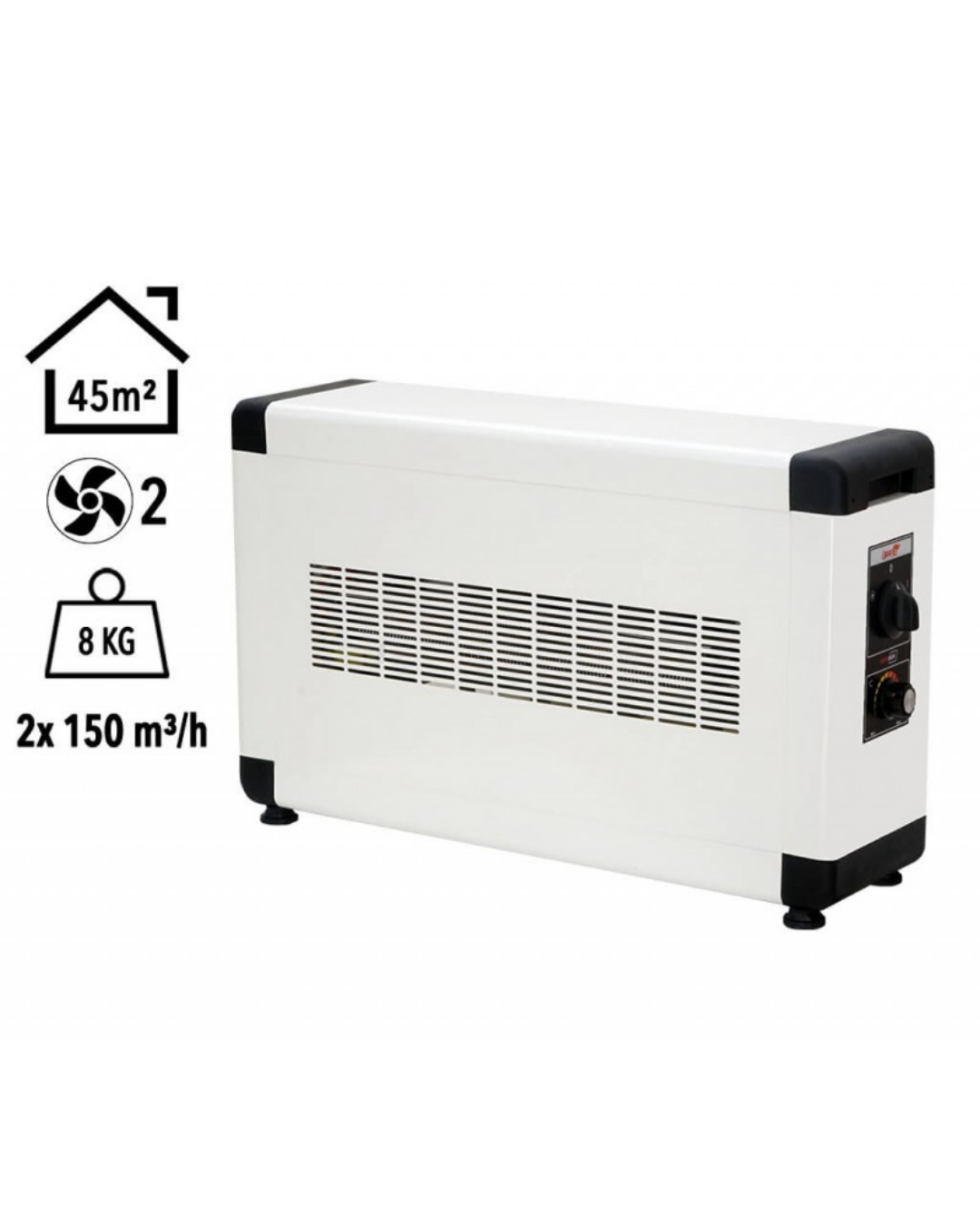 Heatbox HBB4000K Board 4000 watt Monofaze Elektrikli Fanlı Isıtıcı Krem