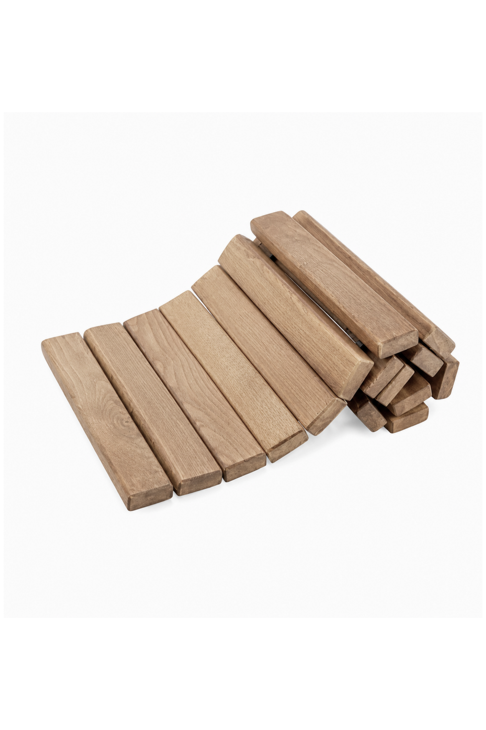 Reyo 40x50cm Ahşap İpli Banyo Paspası, Bahçe Balkon Paspası   