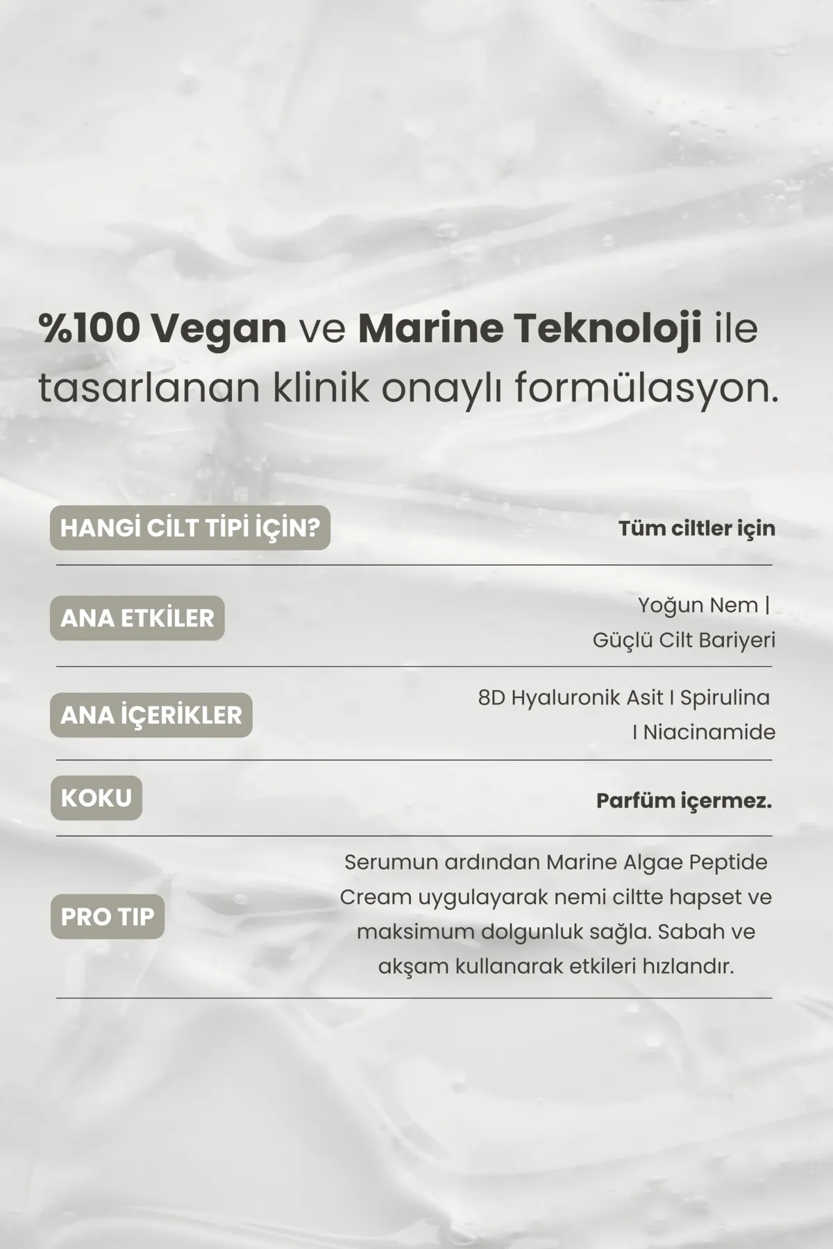 Matsu Marine Algae Yoğun Nemlendirme 8D Hyaluronic Acid Serum 30 ml