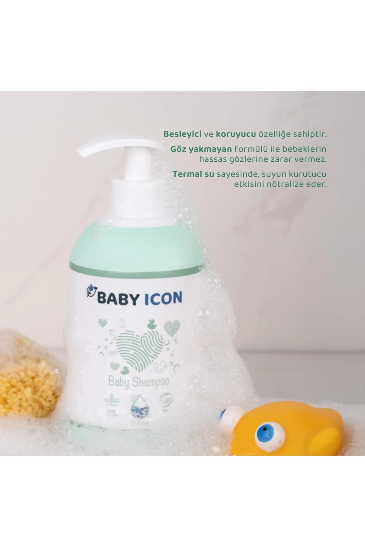 Baby Icon Organik Vegan Saç ve Vücut Bebek Şampuanı 500ML