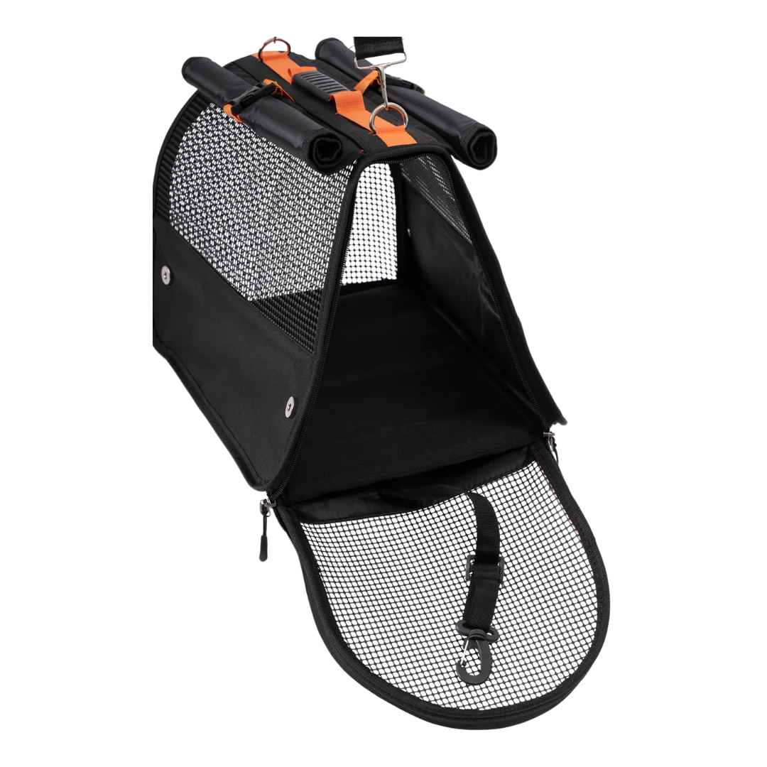 Reyo Brave Paws Flybag Plastik Yırtılmaz Fileli Kedi Ve Köpek Taşıma Çantası Seyahat Çantası Siyah 45x25x26cm