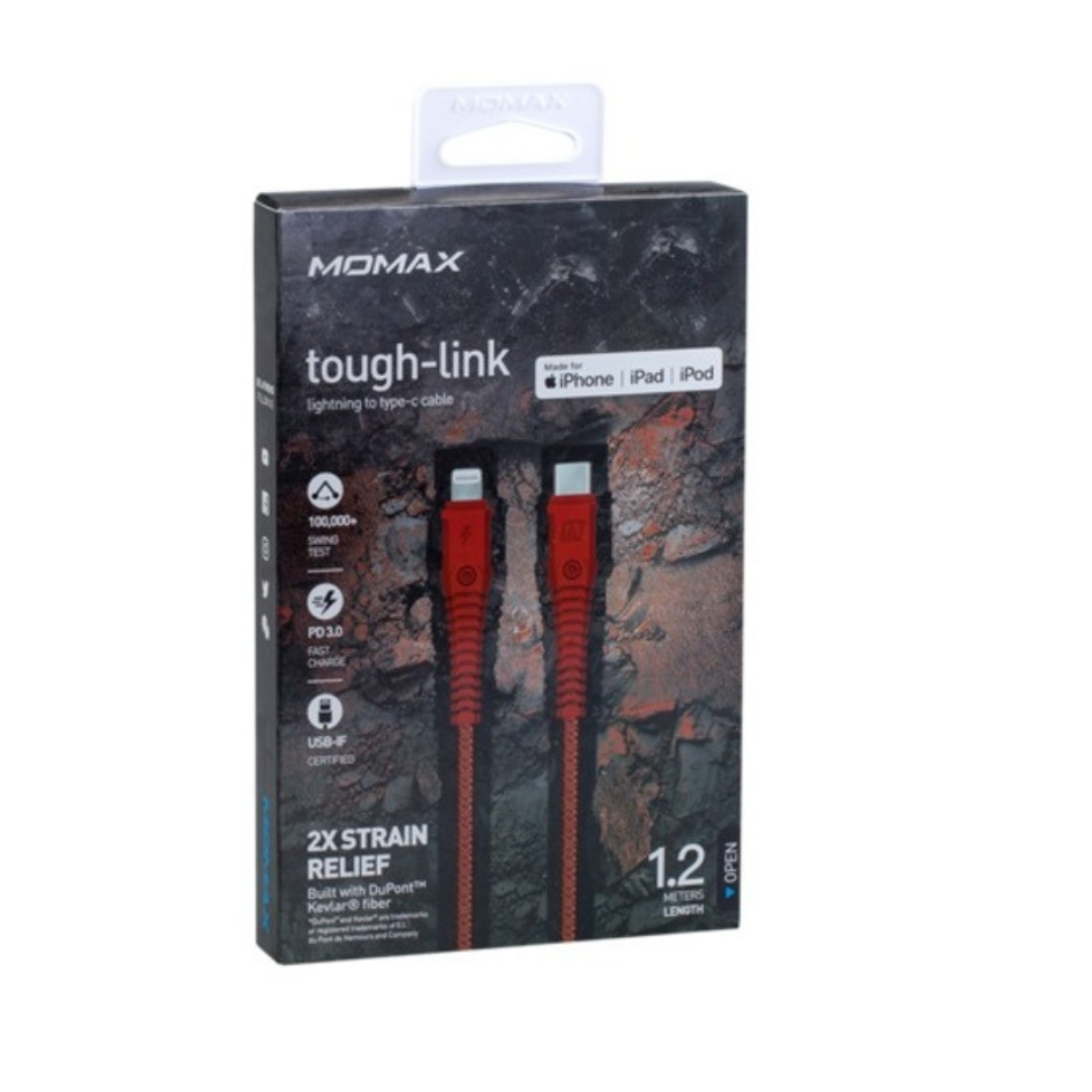 Momax Tough Link 1.2 m Type-C to Lightning Hızlı Data ve Şarj Kablosu