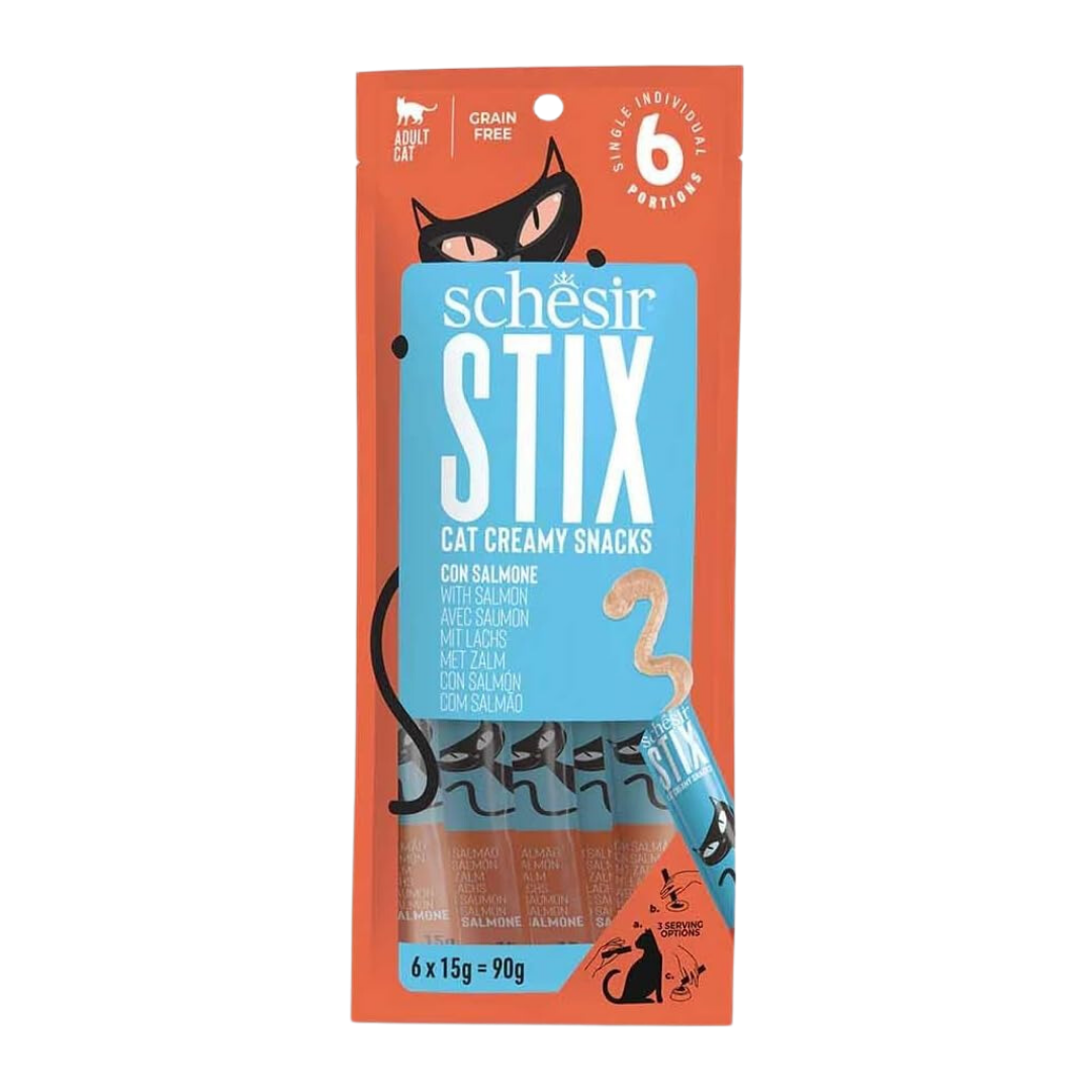 Schesir Stix Somonlu 6x15 gr Sıvı Kedi Ödül Maması