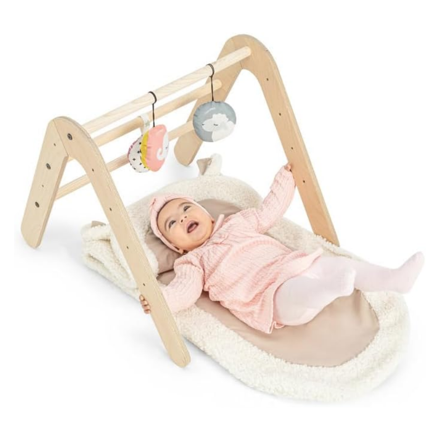 Mamatoyz 17GIMY Doğal Montessori Bebek Egzersiz Oyun Halı Matı ve Kitaplık