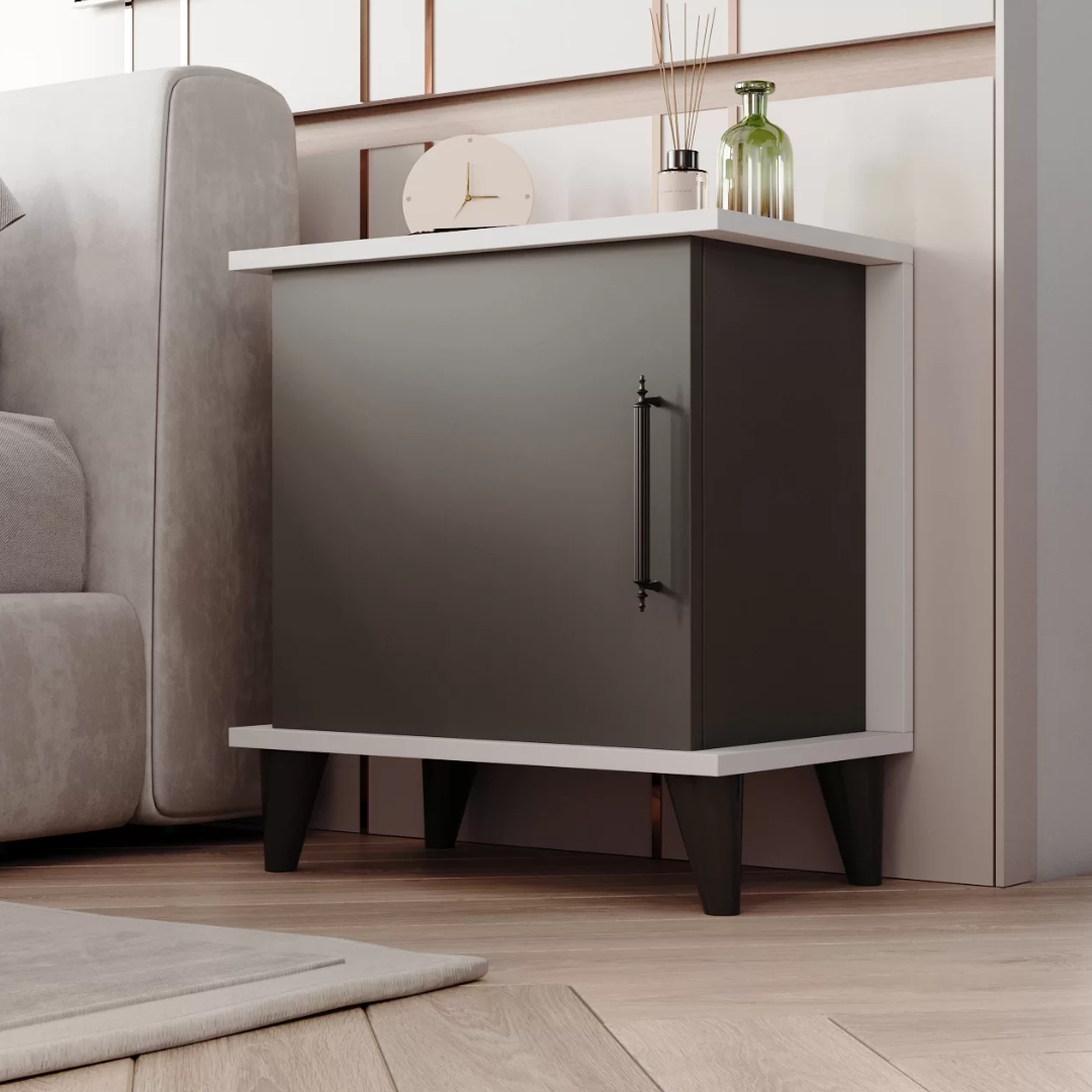 Enda Home Adela Raflı Modern Komodin Antrasit