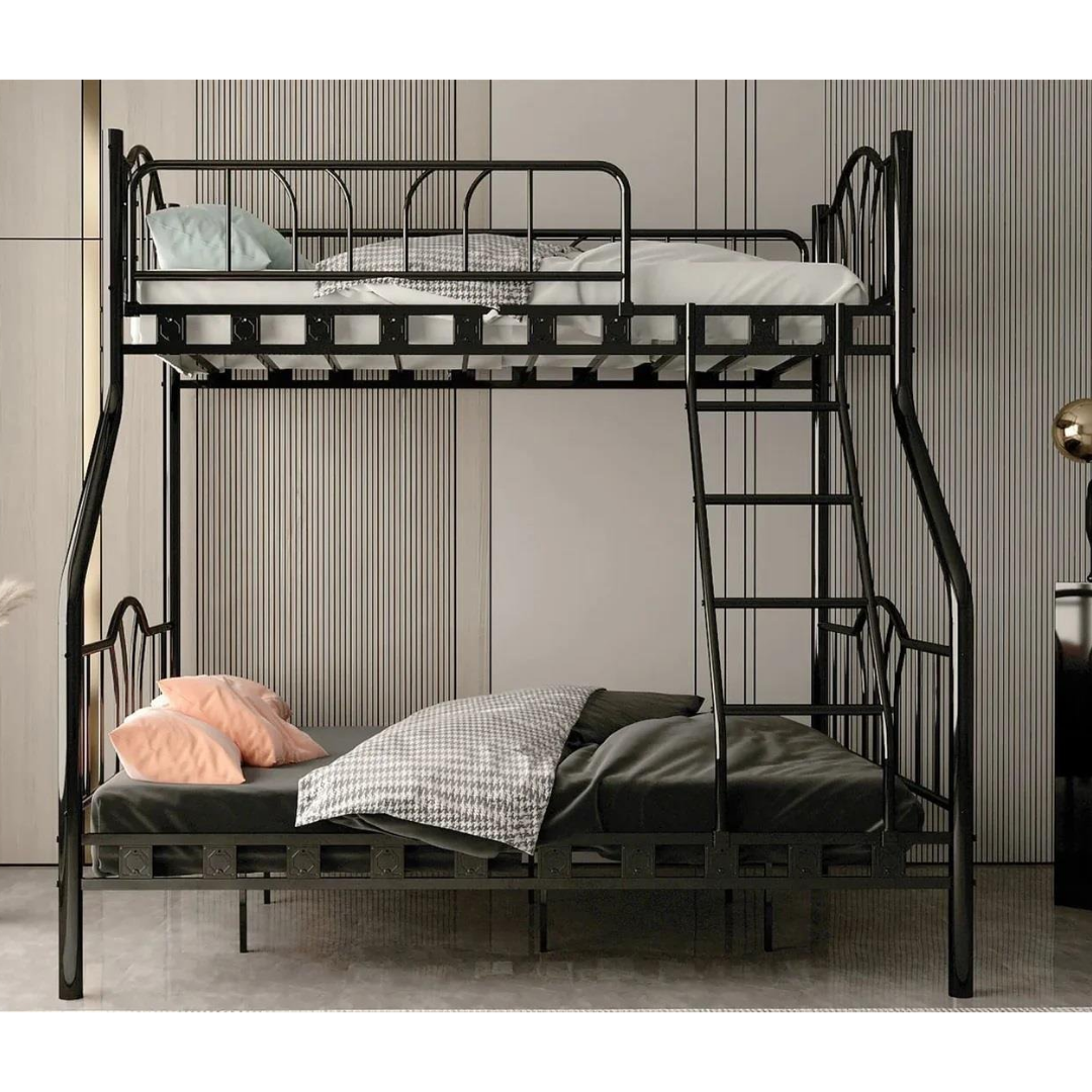 Reyo İmaj 3 Kişilik Ebeveyn 3'lü Metal Ranza Siyah   90x190 / 140x190