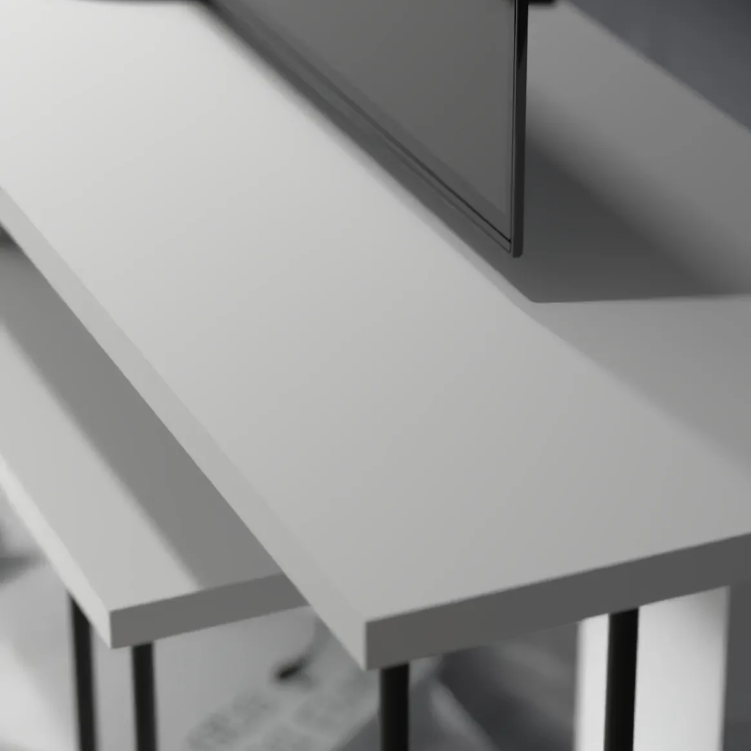 Gold Falez Tv Sehpası Raflı 140cm Gzd Plus Beyaz