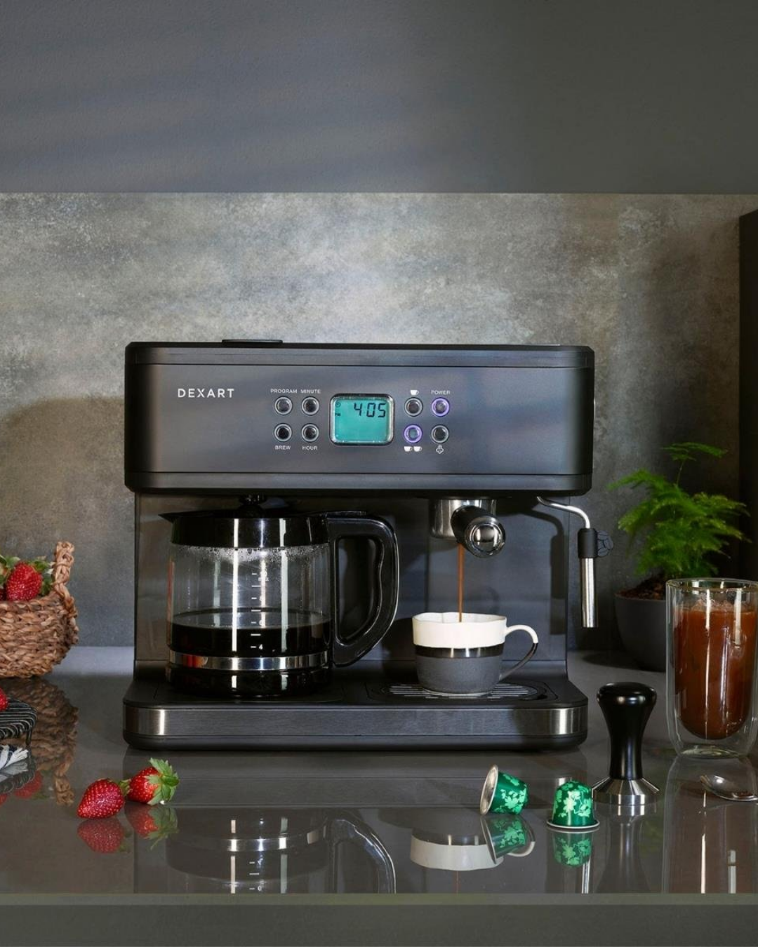 Dexart DX-1341 Home Barista 3-in-1 Filtre Kahve & Espresso Makinesi